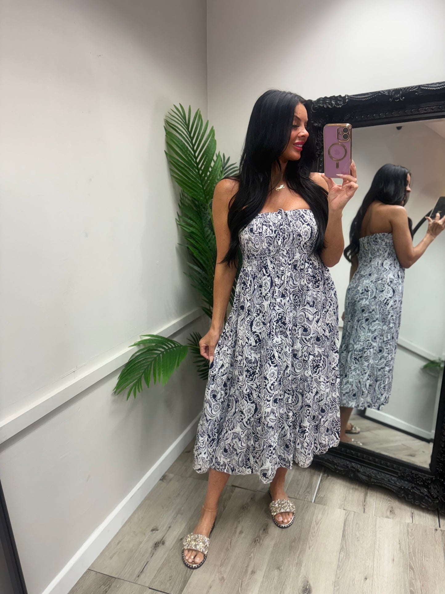 Magic Midi Dress - Navy