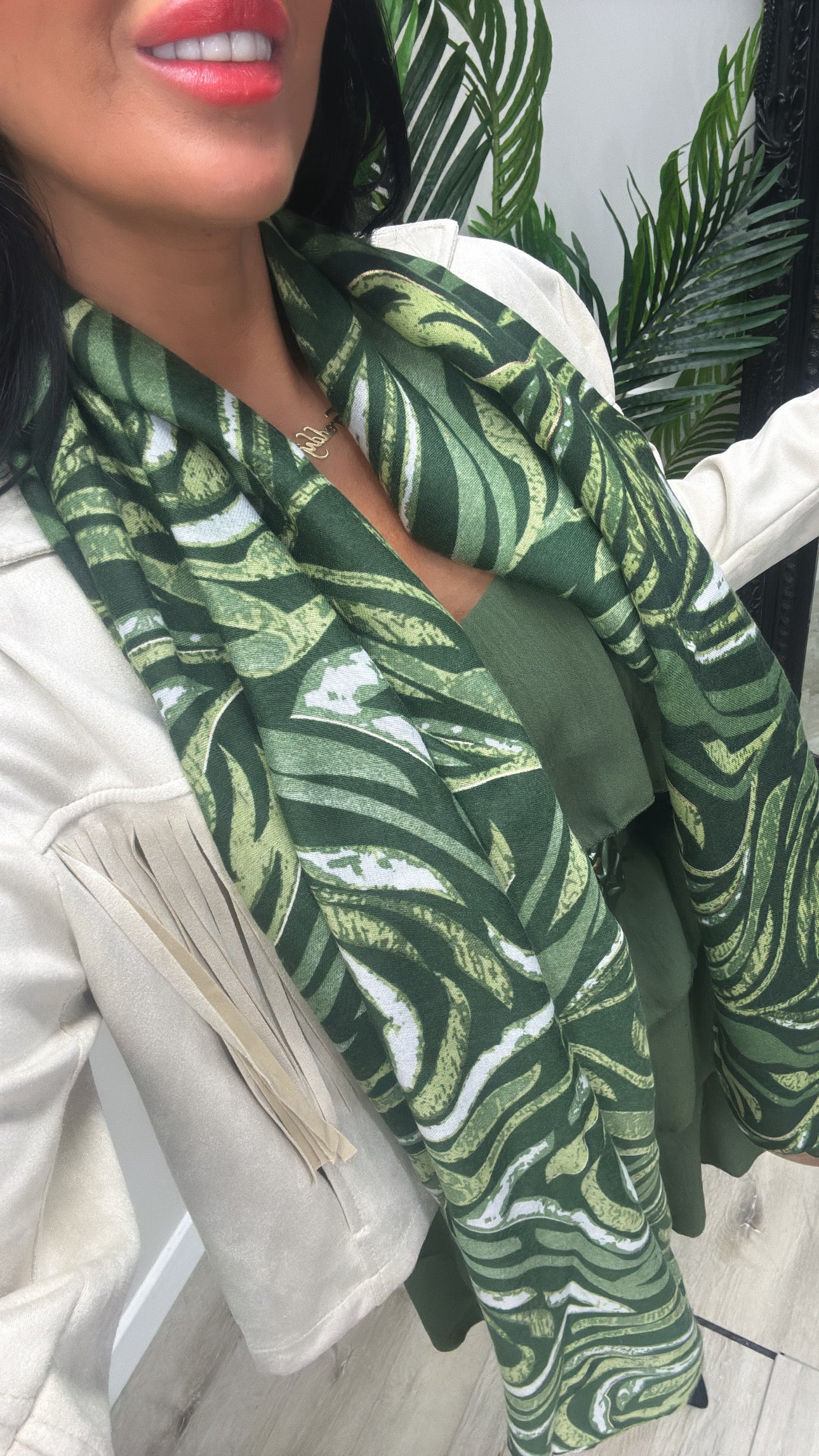 Khaki Swirl Scarf