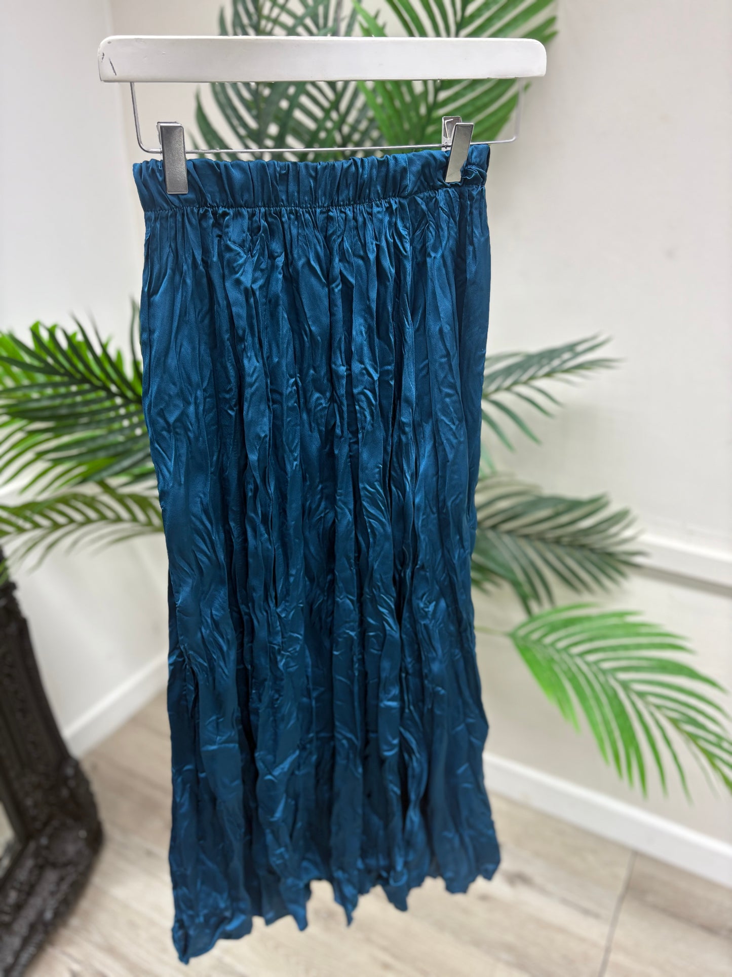 Monica Crinkle Skirt - Teal