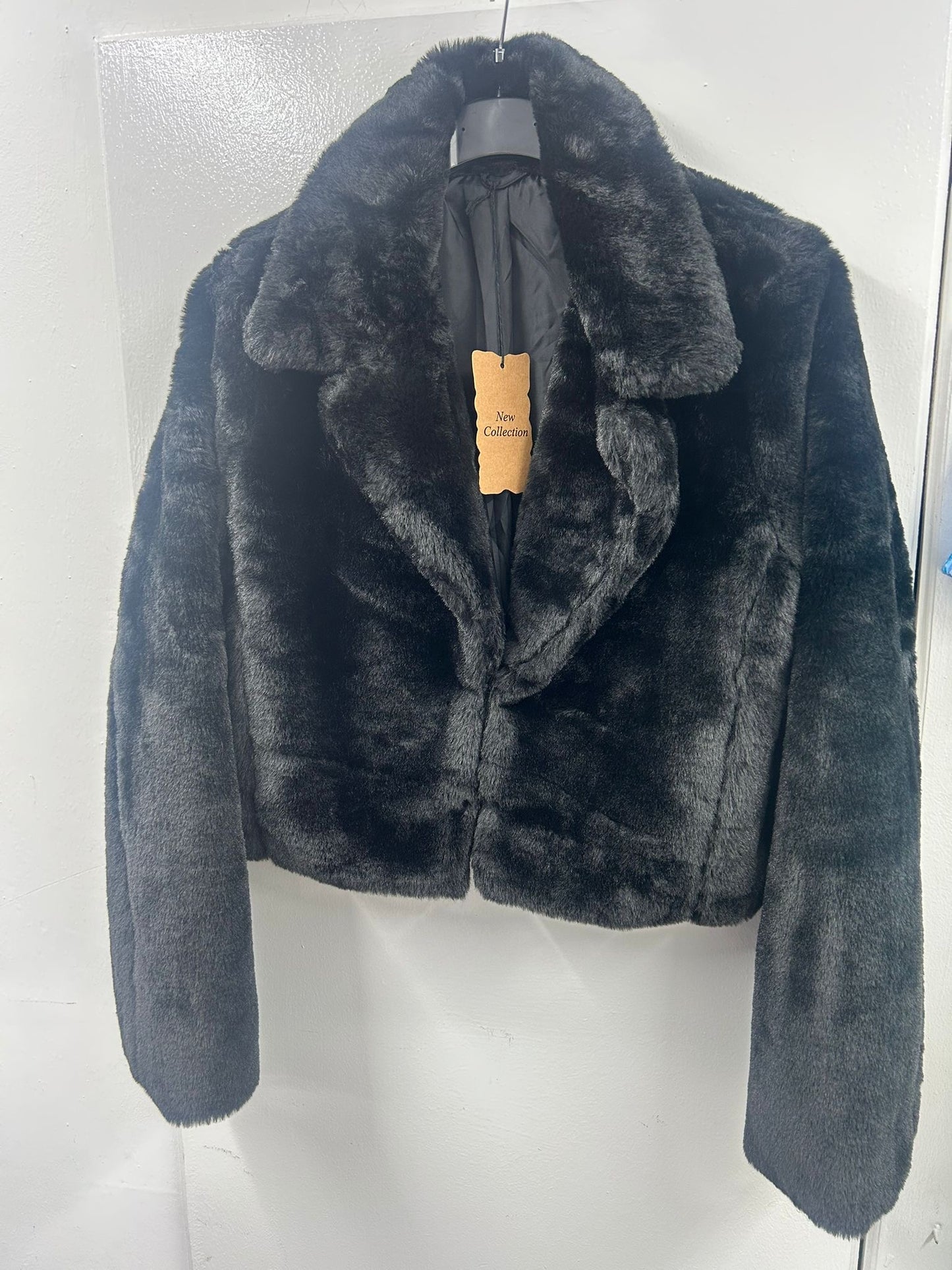 (PRE ORDER - Arriving 11th Aug)Tanya Faux Fur Jacket - Black