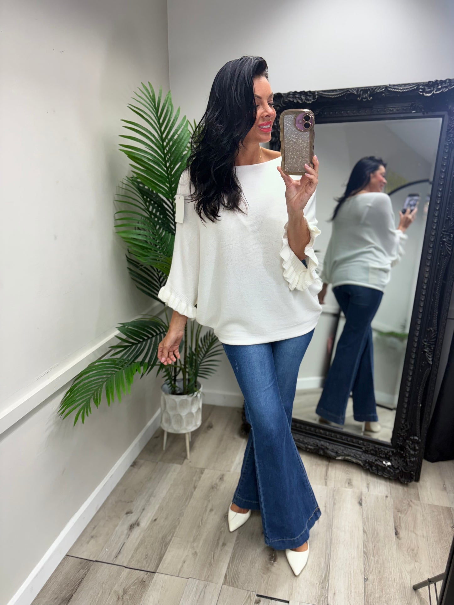 Hollie Frill Arm Knit