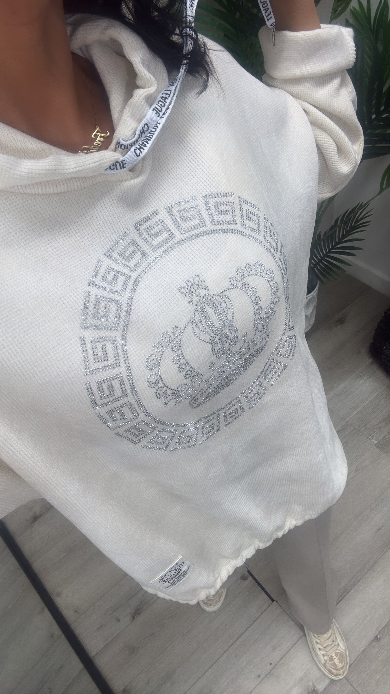 Bling Hoodie - Cream
