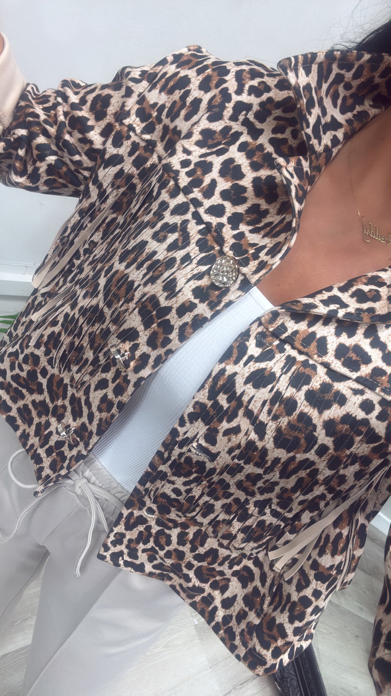 Leopard Tassel Jacket