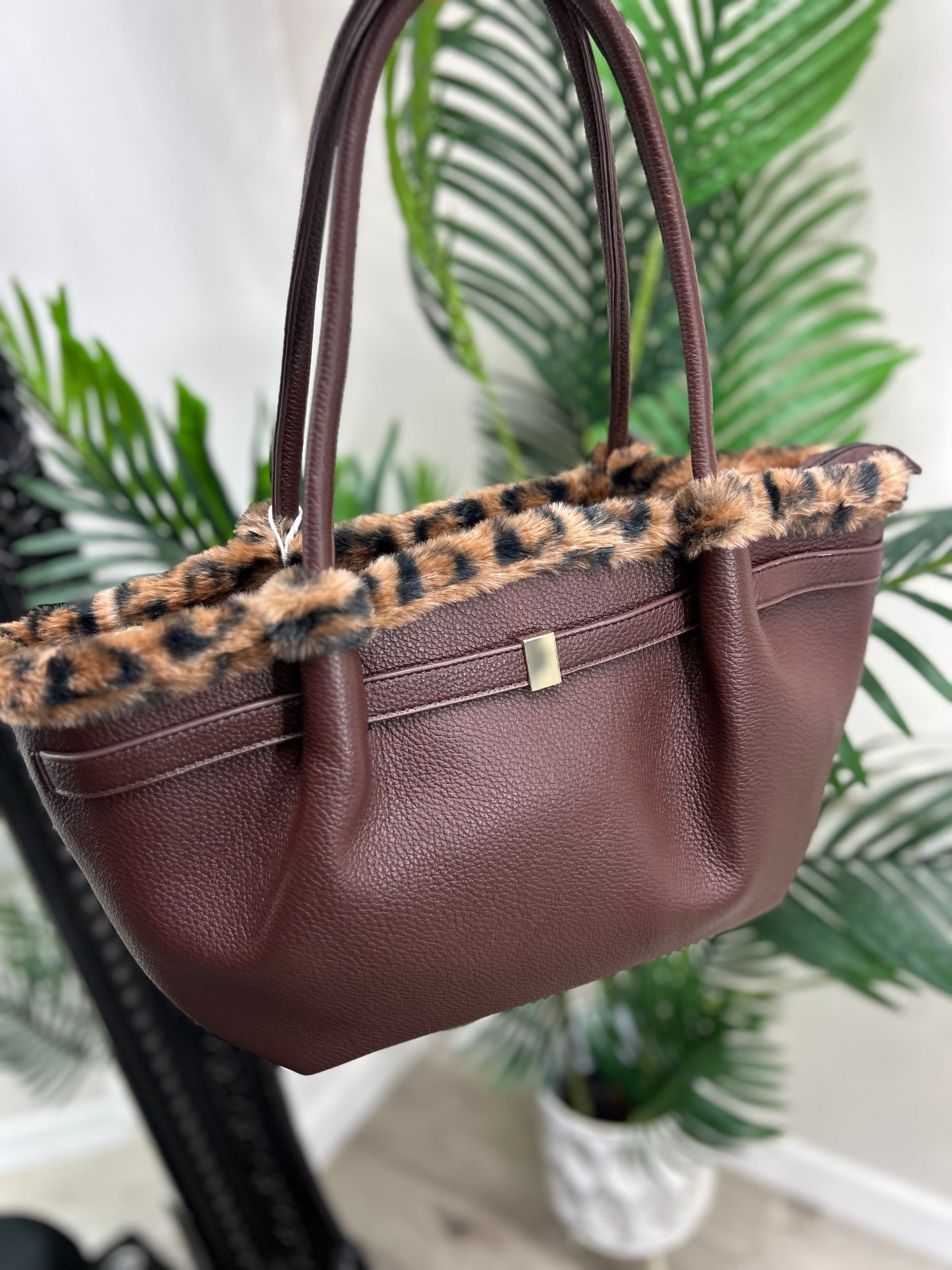 Ruby Leopard Bag - Brown