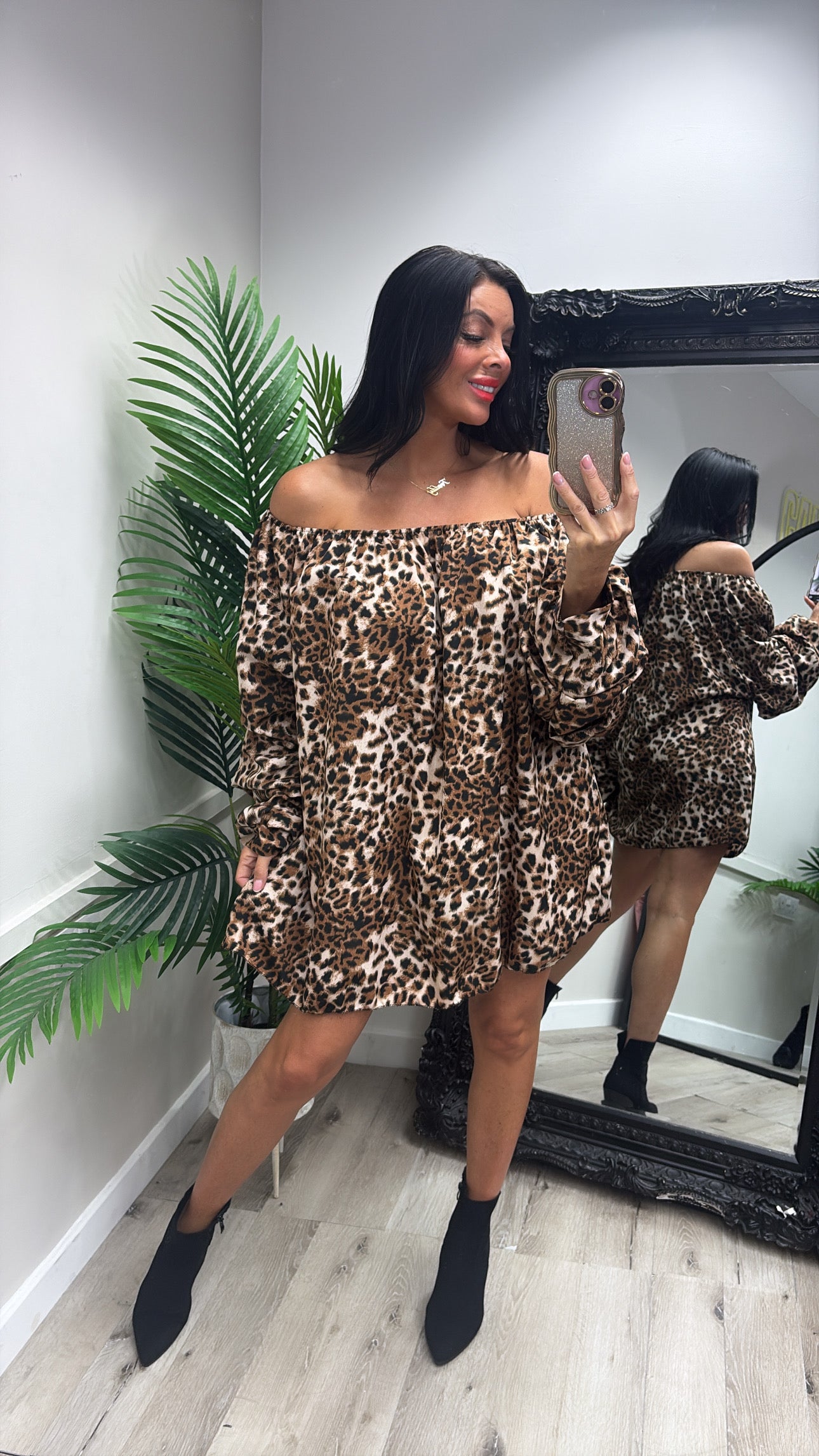 Leopard Bardot Top/dress