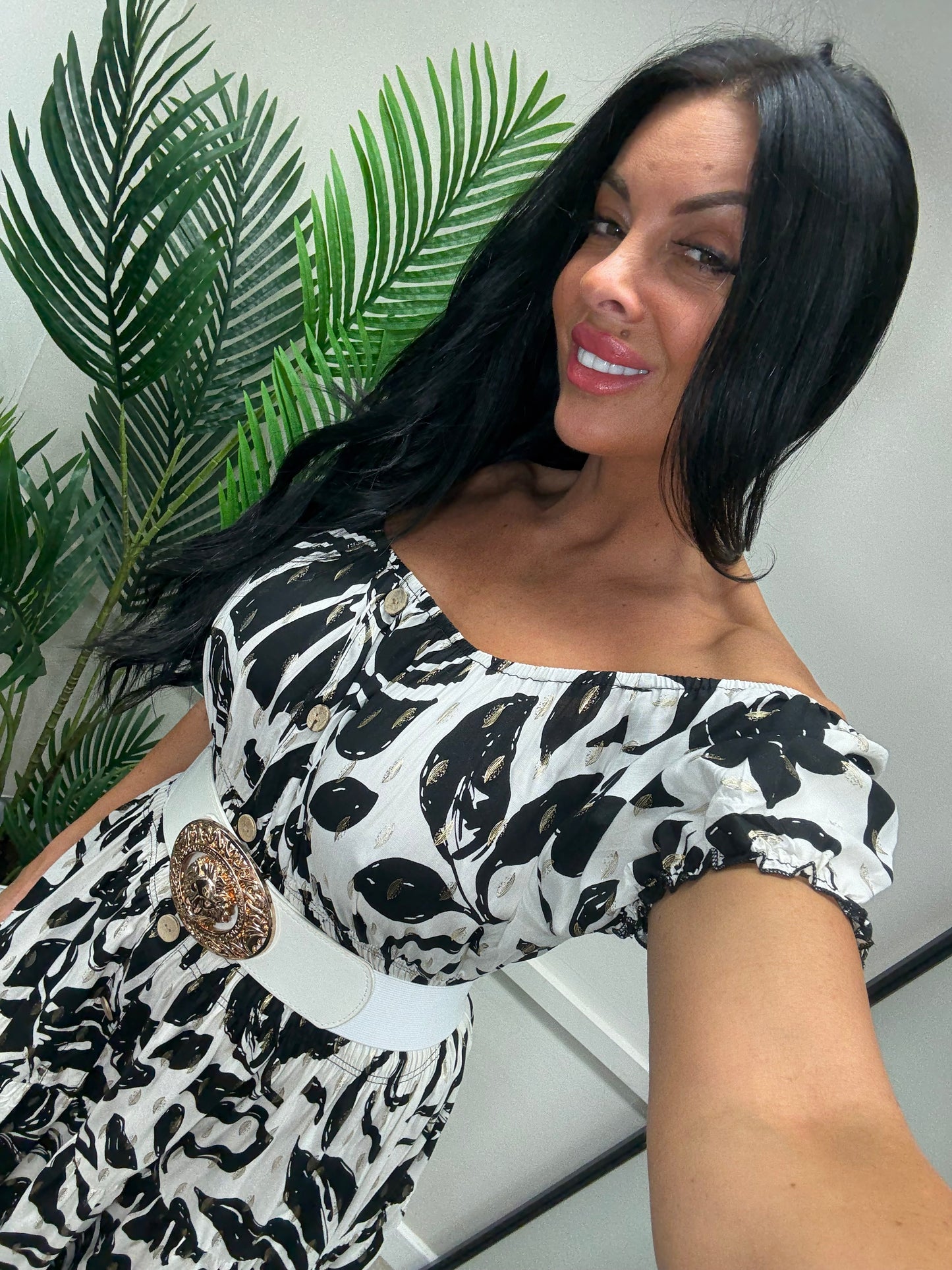 Saffron Midi Dress - Black