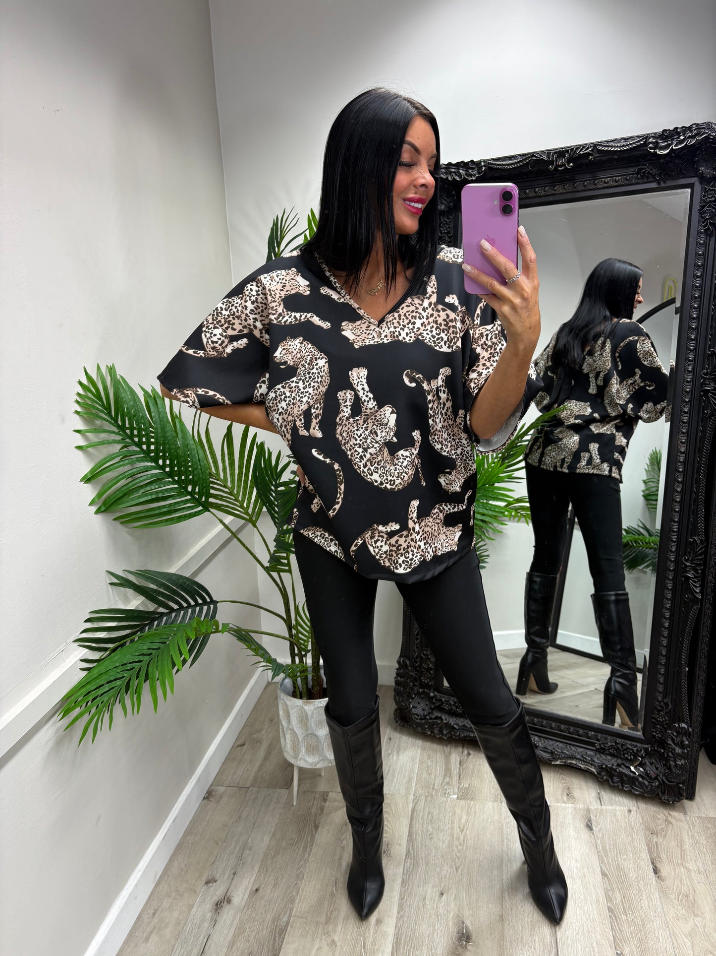 Tiger Bow Top - Black