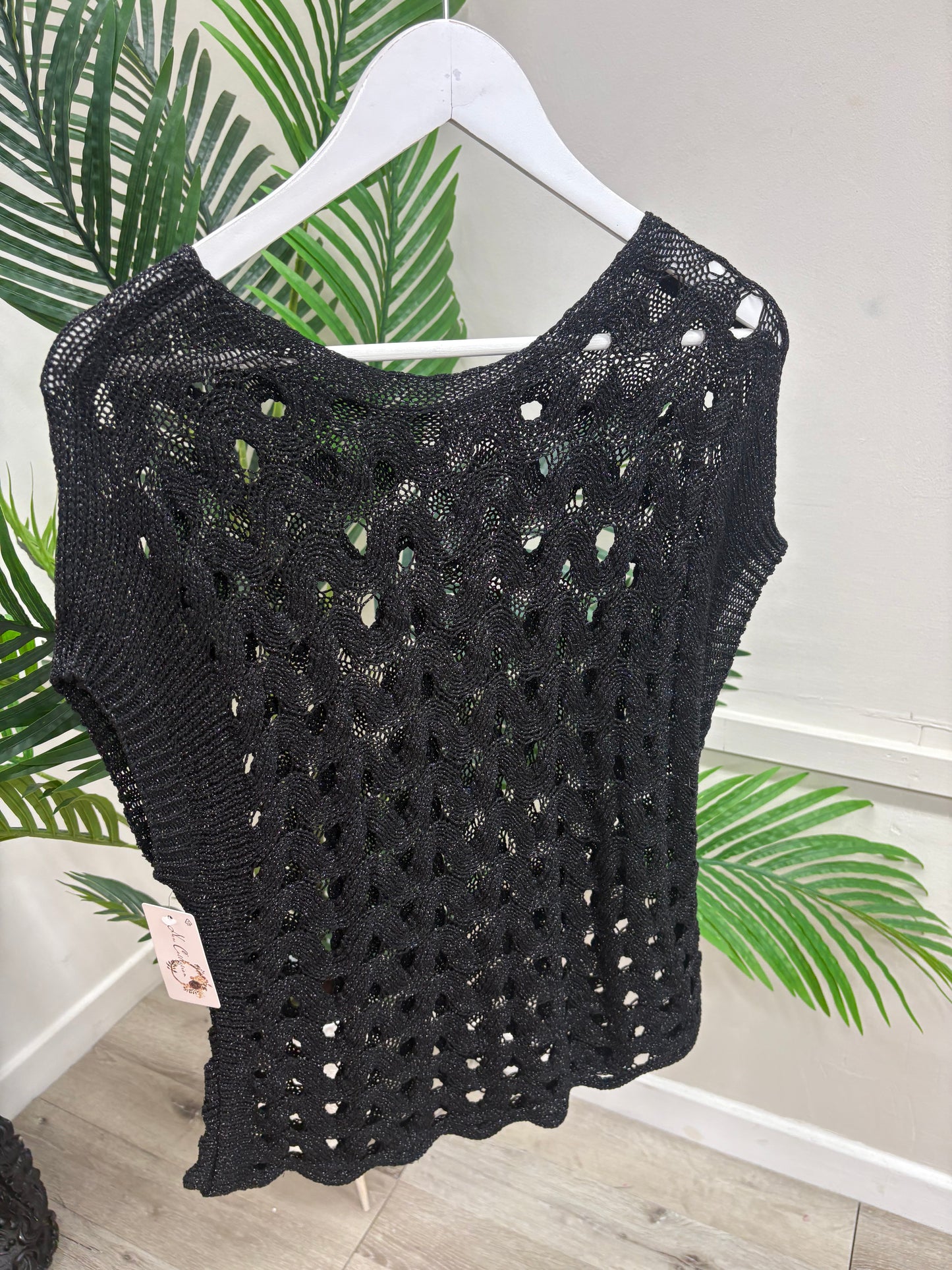 Patsy Shimmer Top - Black