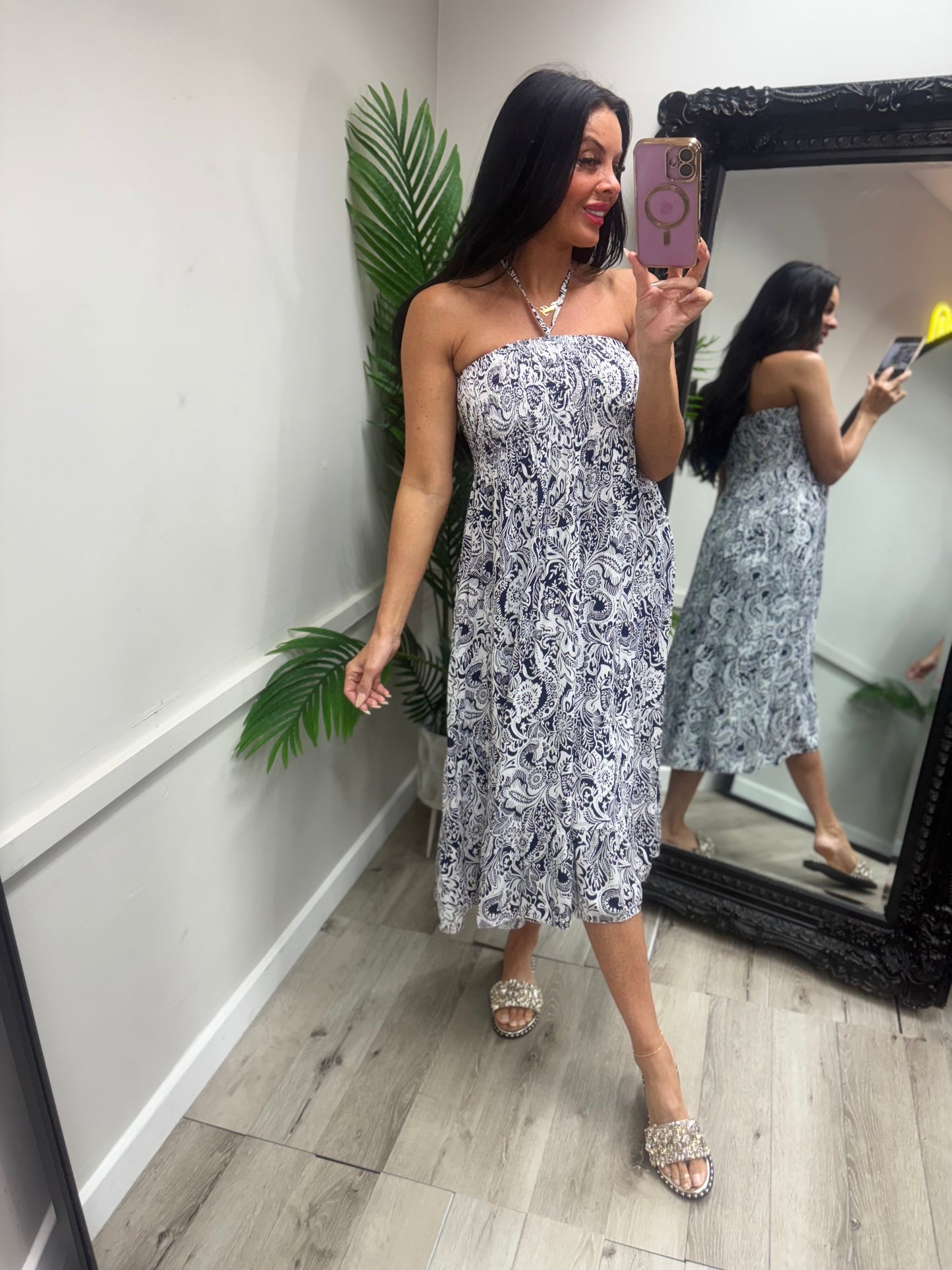 Magic Midi Dress - Navy