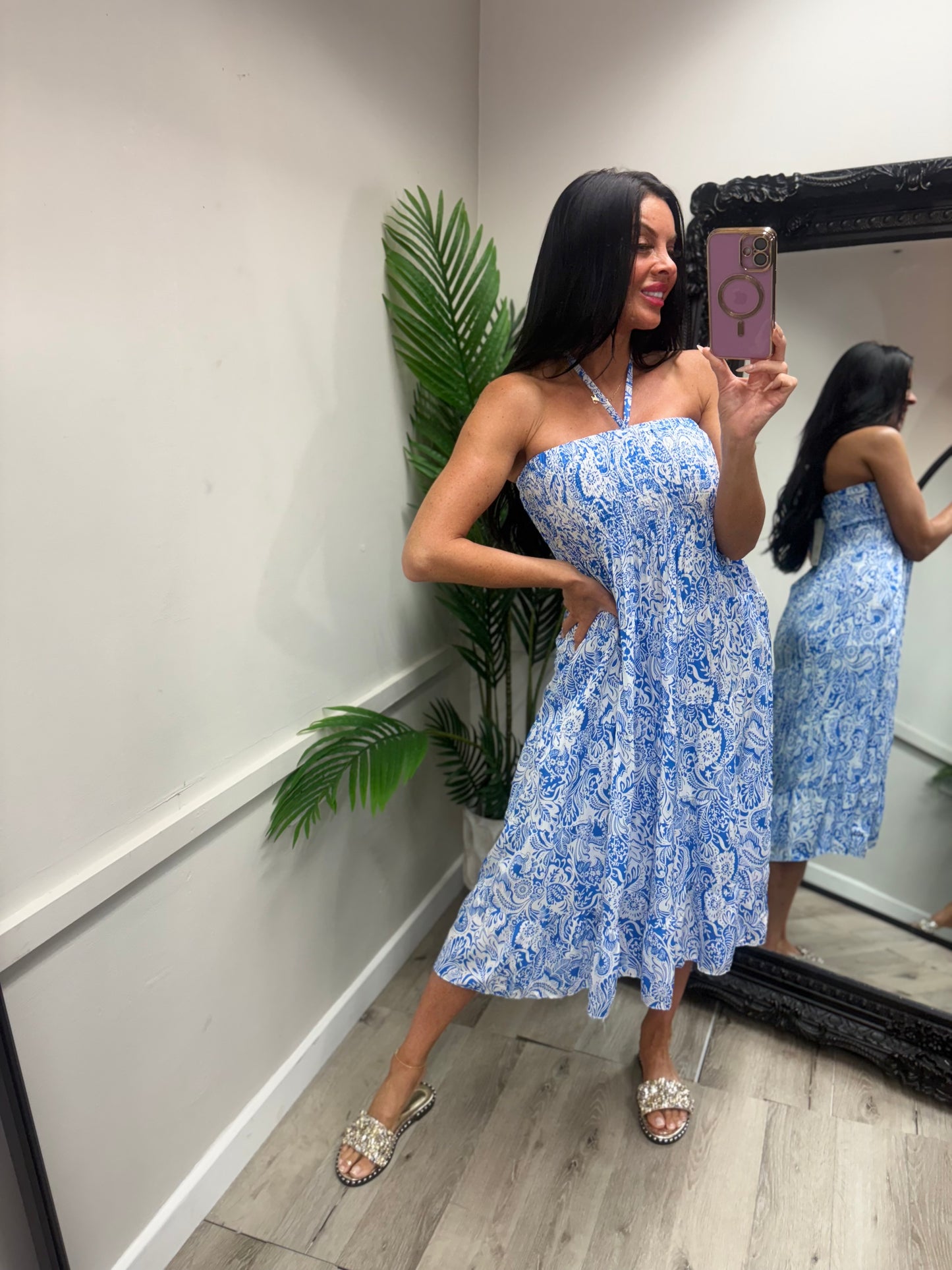 Magic Midi Dress - Blue