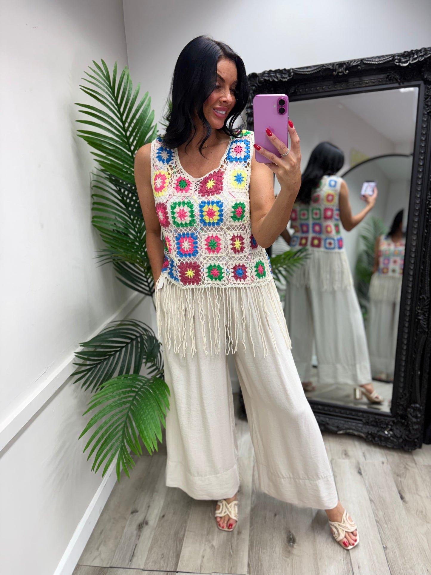 Mabel Tassel Top - White