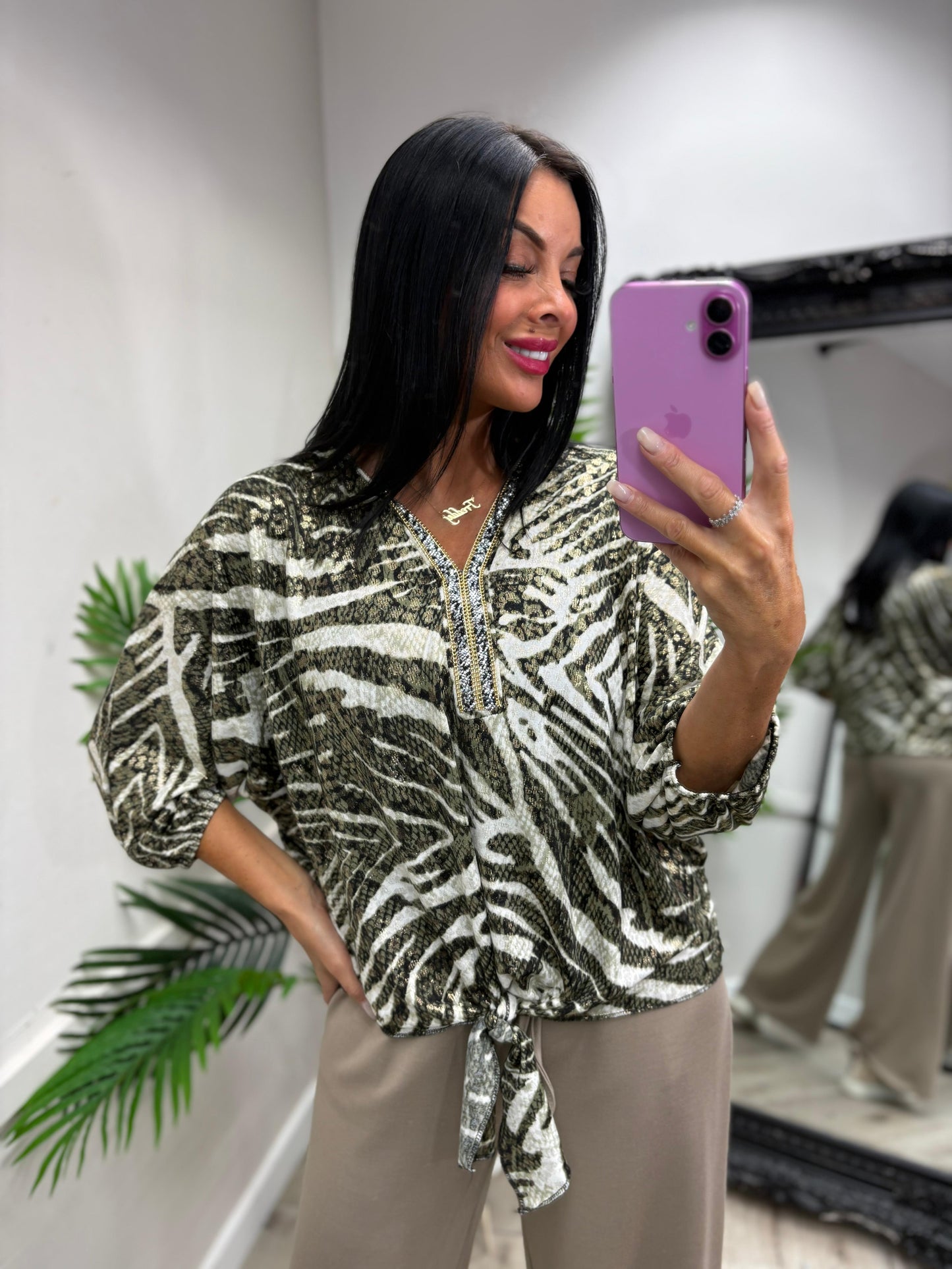 Valerie Zebra Top