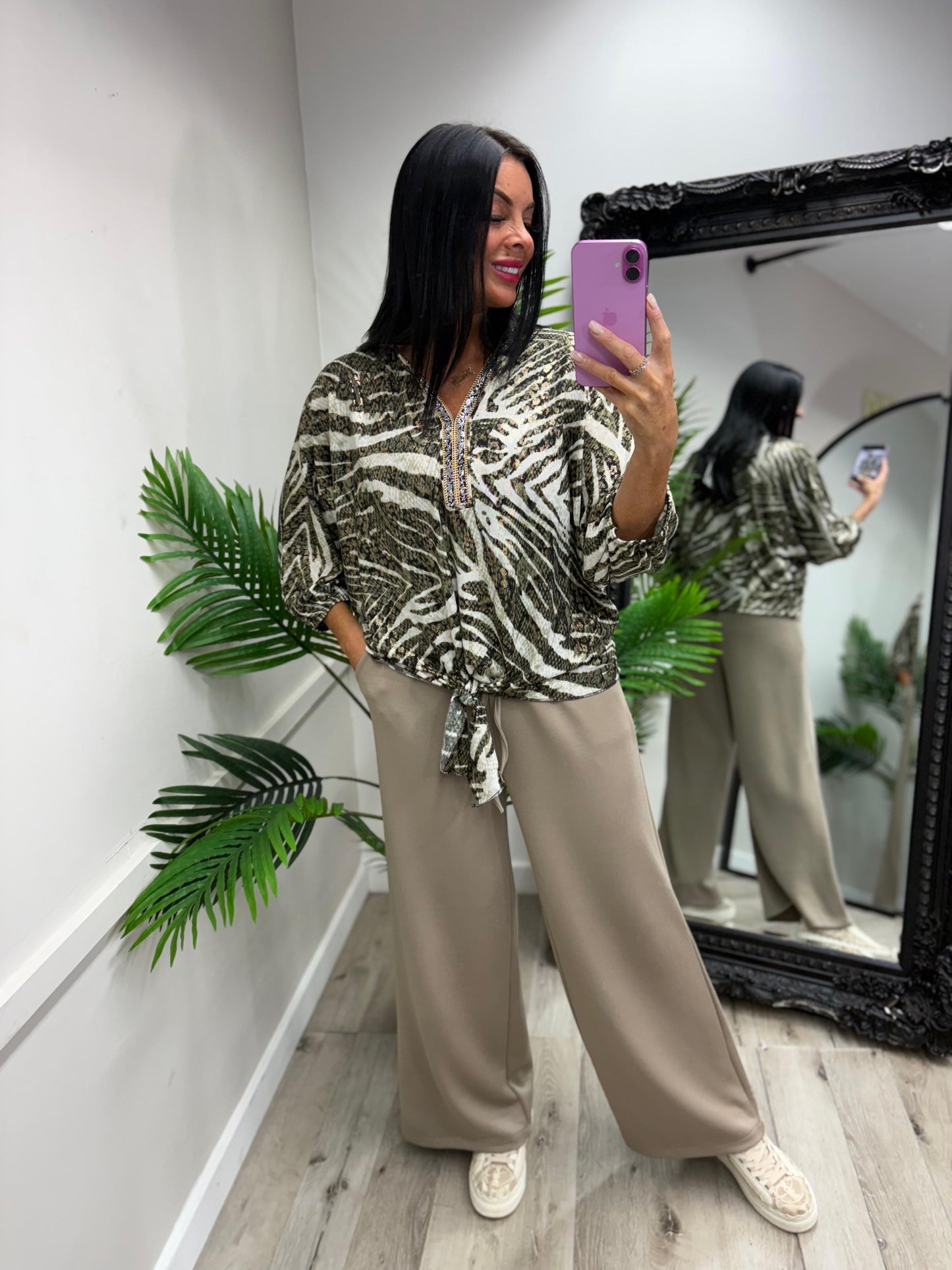 Valerie Zebra Top