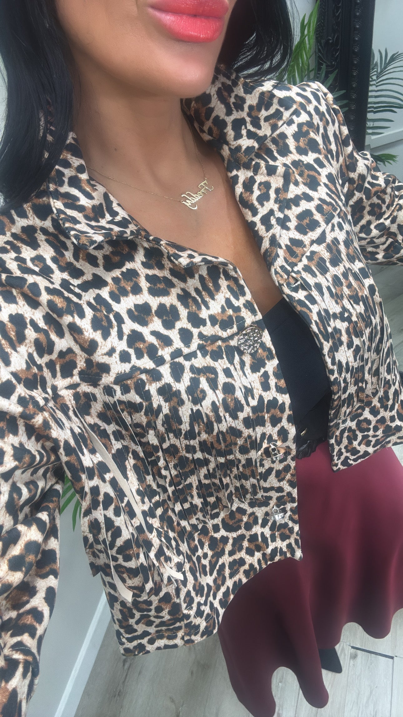 Leopard Tassel Jacket