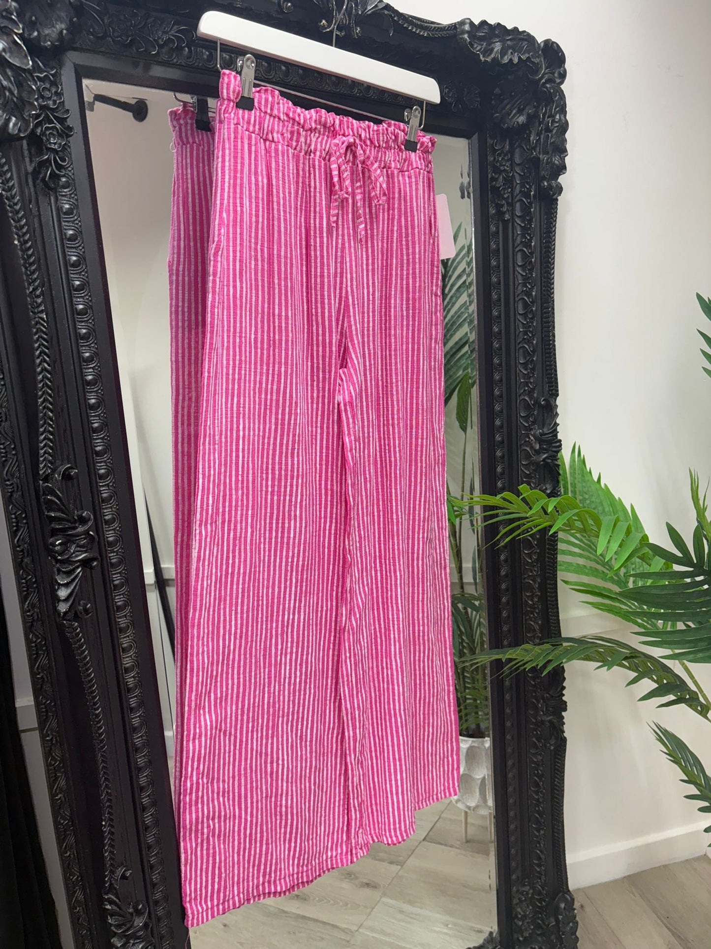 Helena Stripe Trousers - Pink