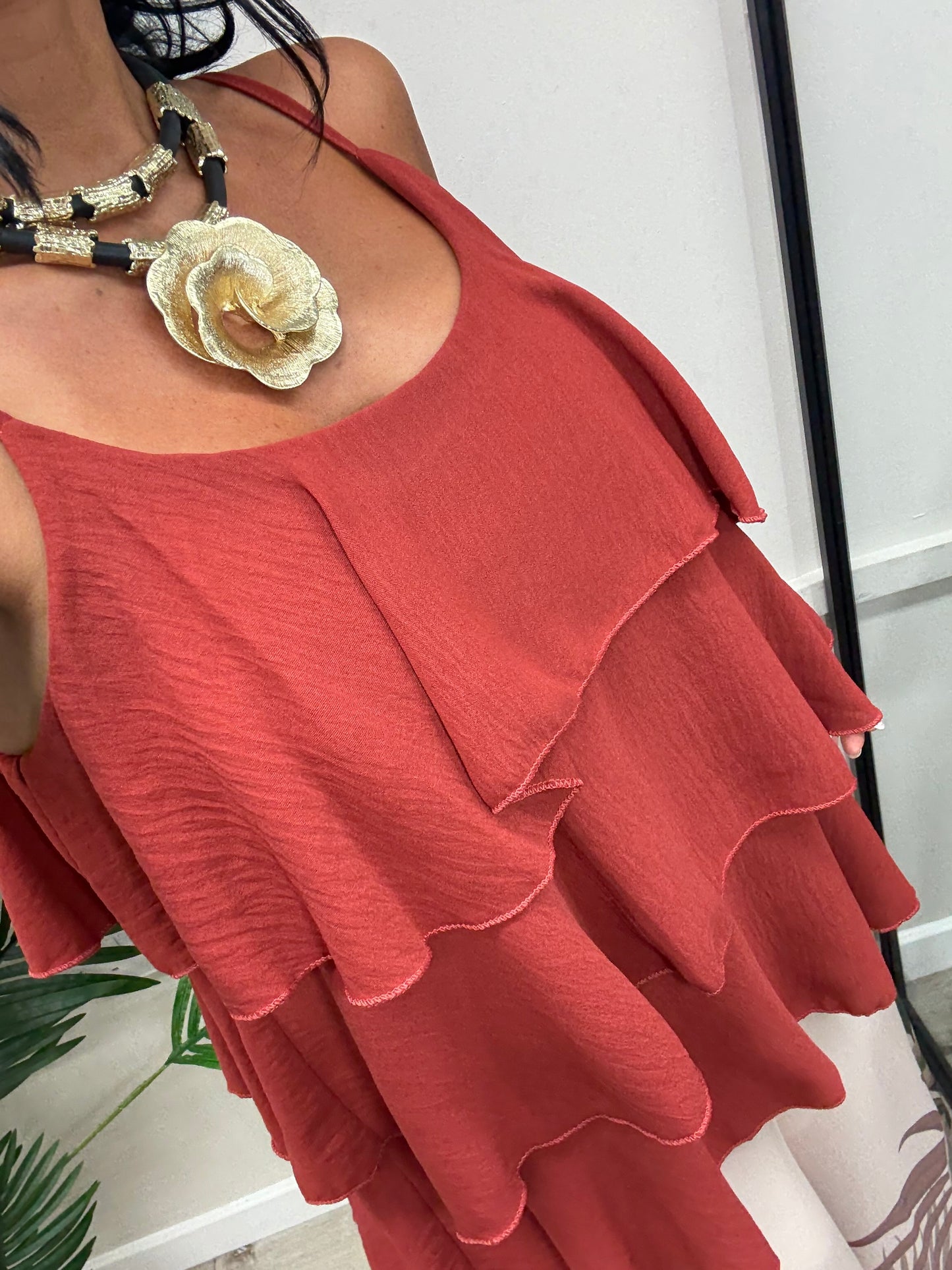 Suzie Layered Top - Rust