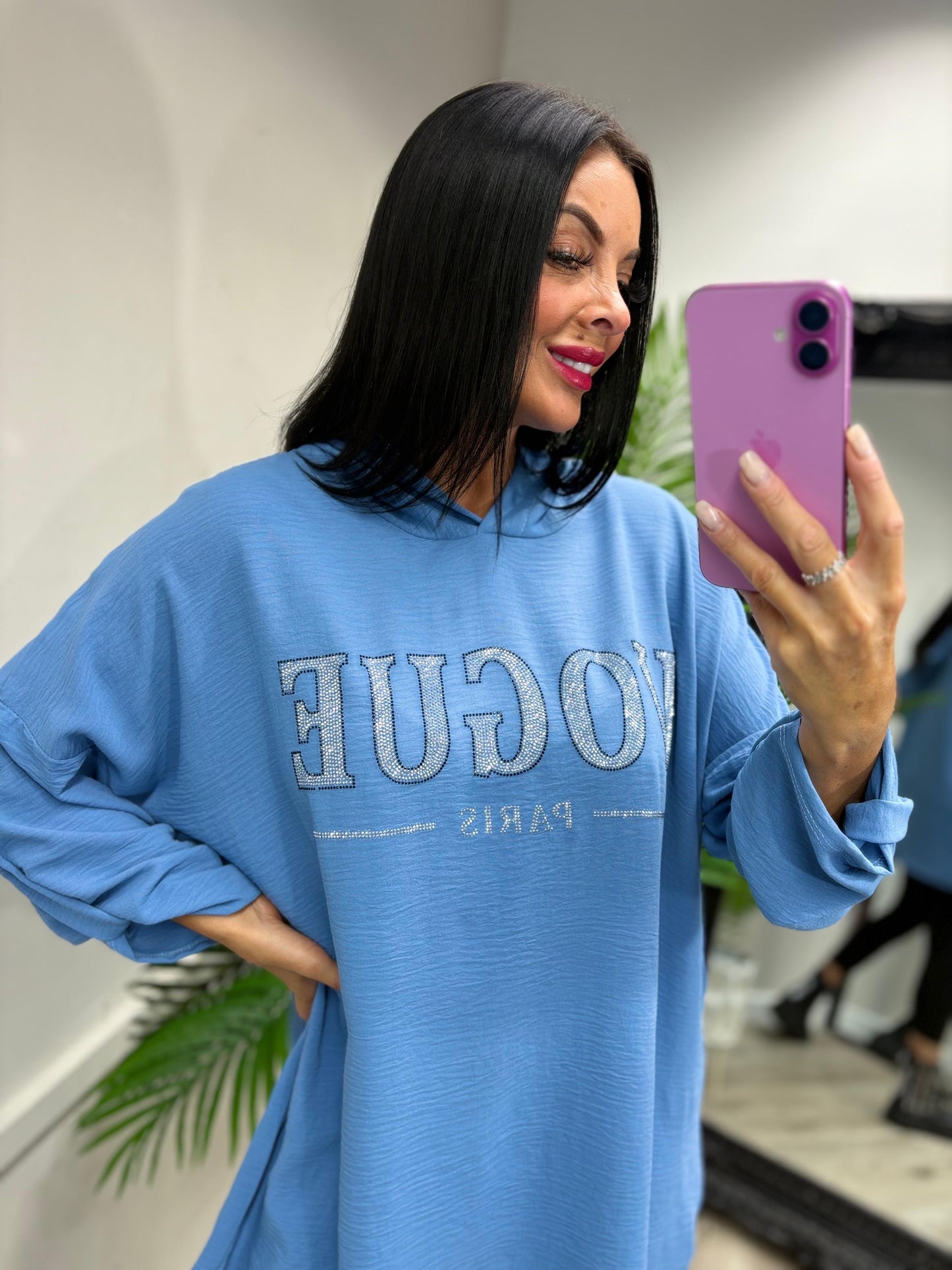 Kennedy Glitz Hoodie - Blue