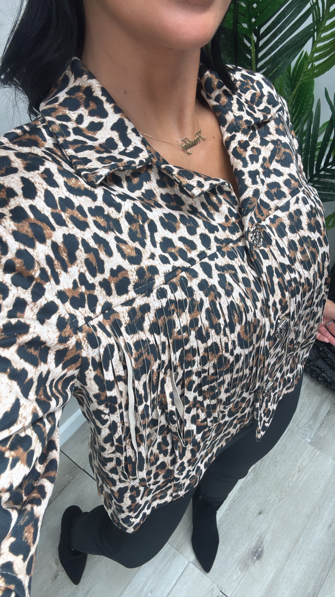 Leopard Tassel Jacket