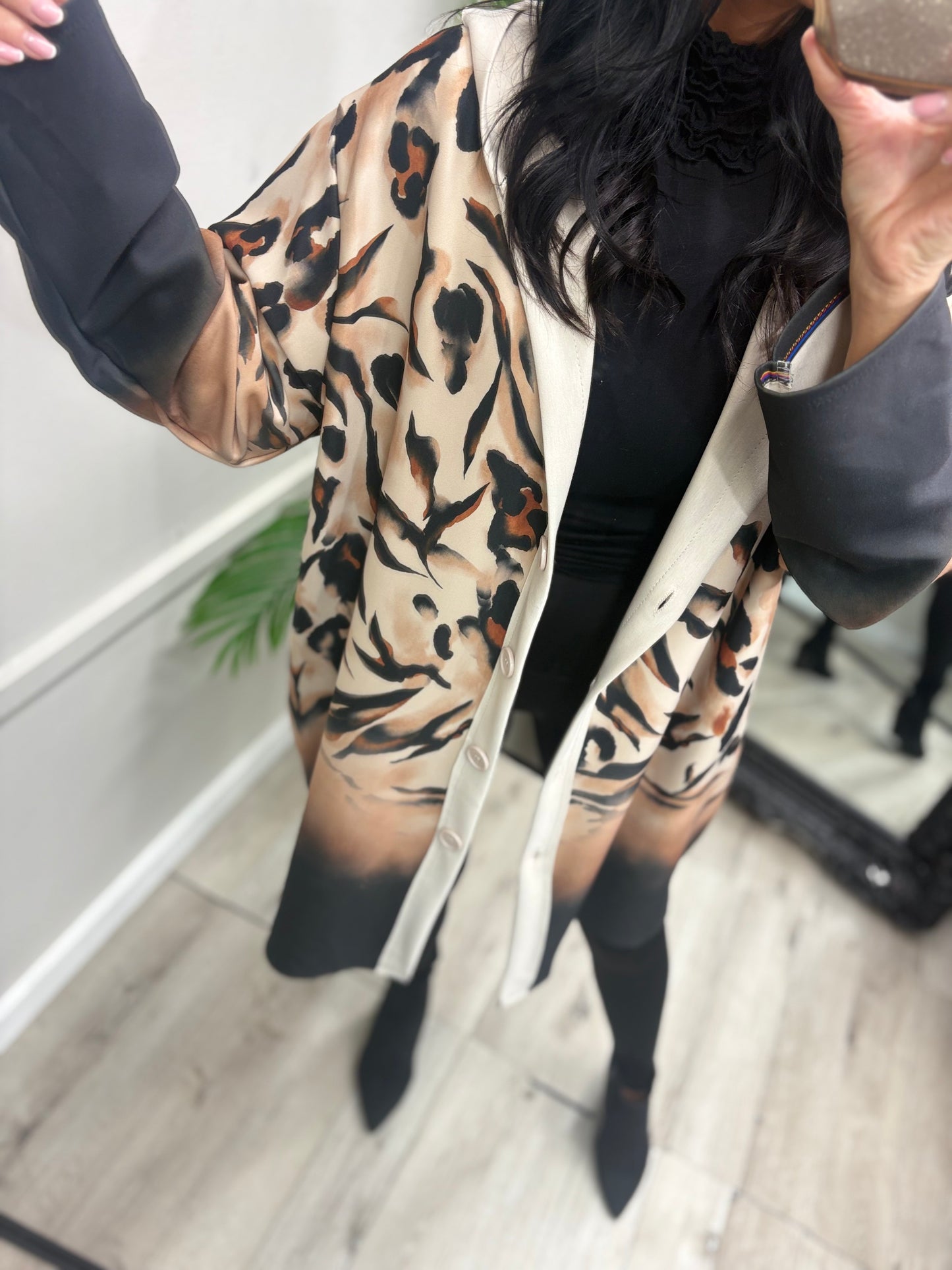 Leona Oversized Leopard jacket