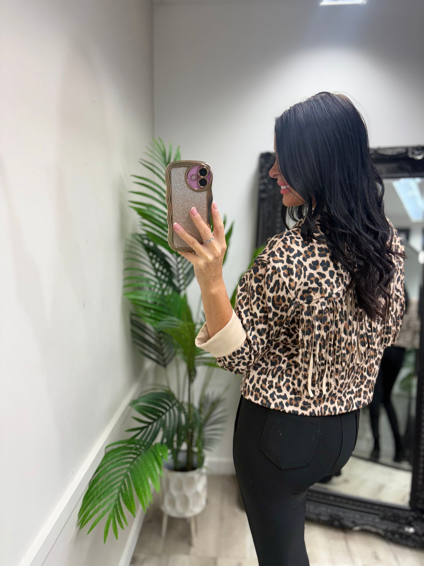 Leopard Tassel Jacket