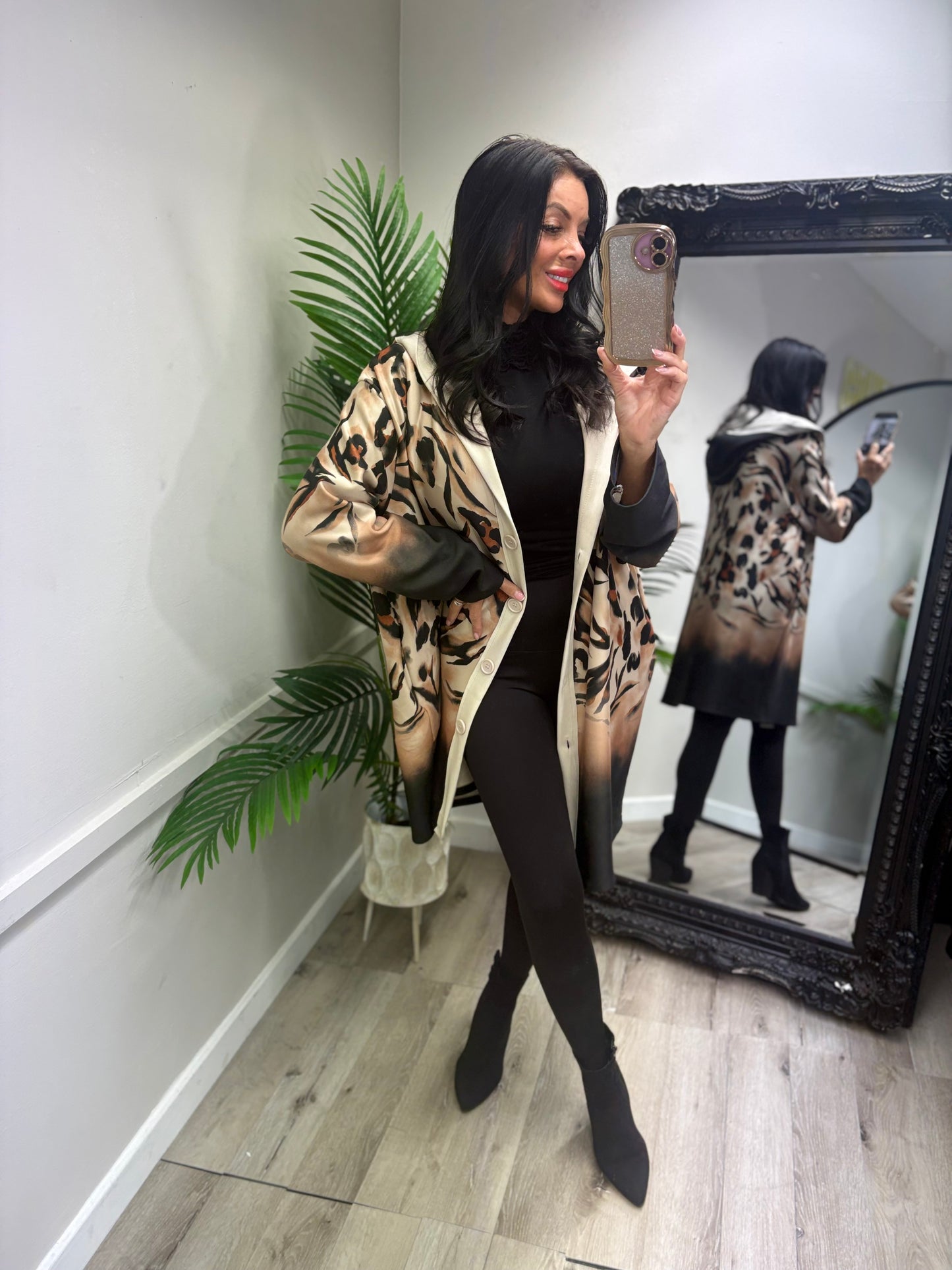 Leona Oversized Leopard jacket