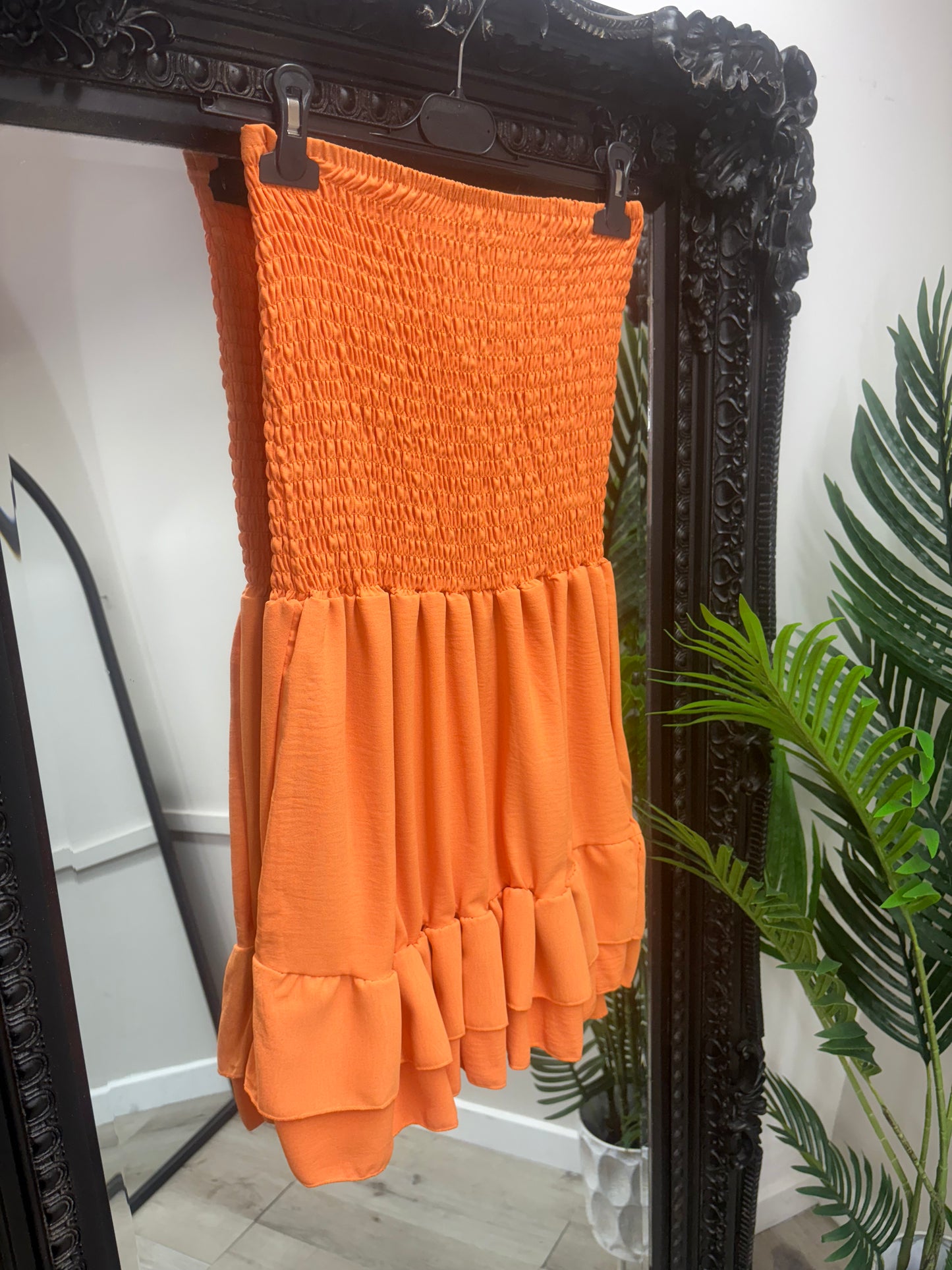 Yasmin Ruffle Dress - Orange