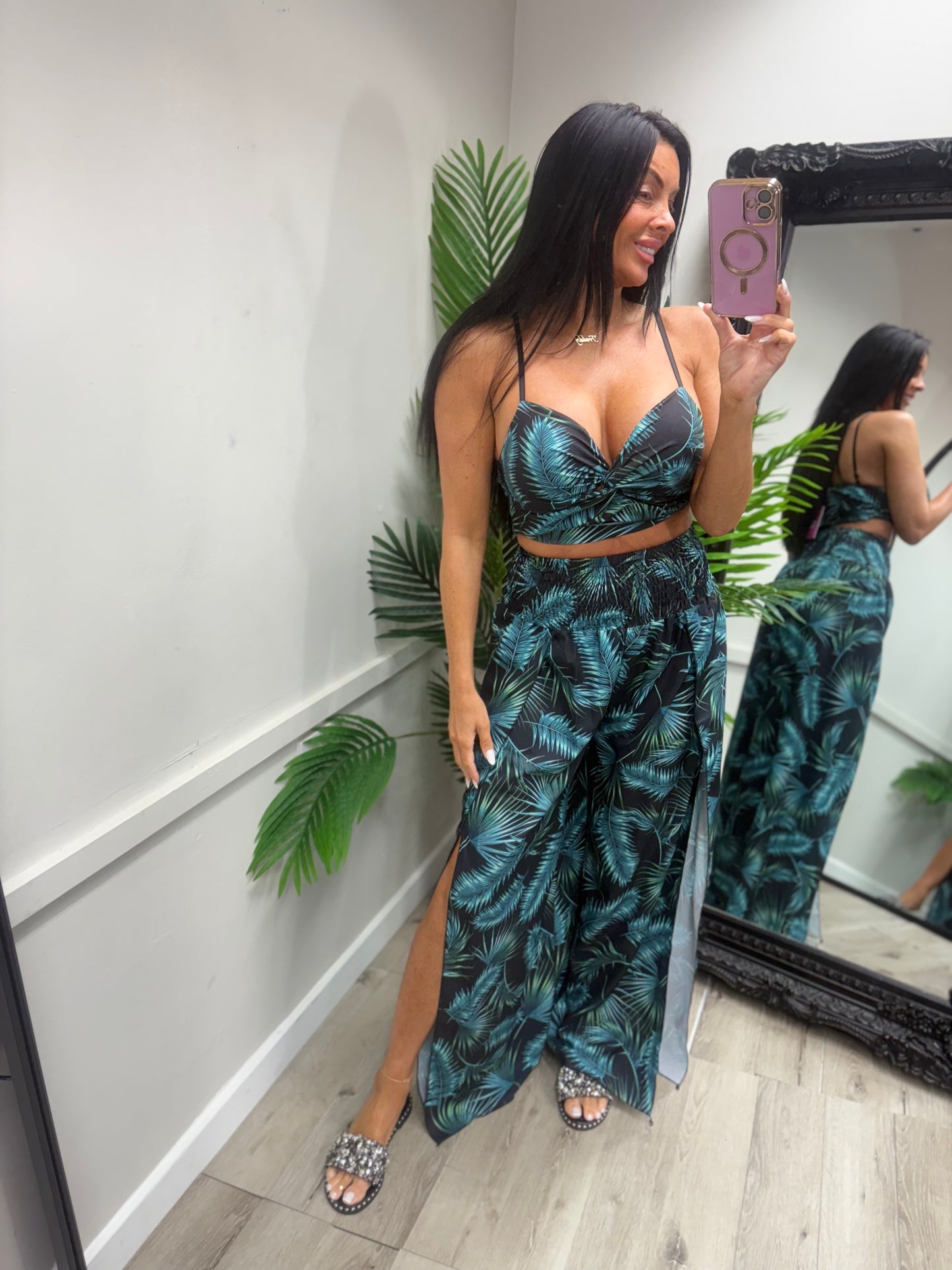 Palma Co-Ord - Black/Green