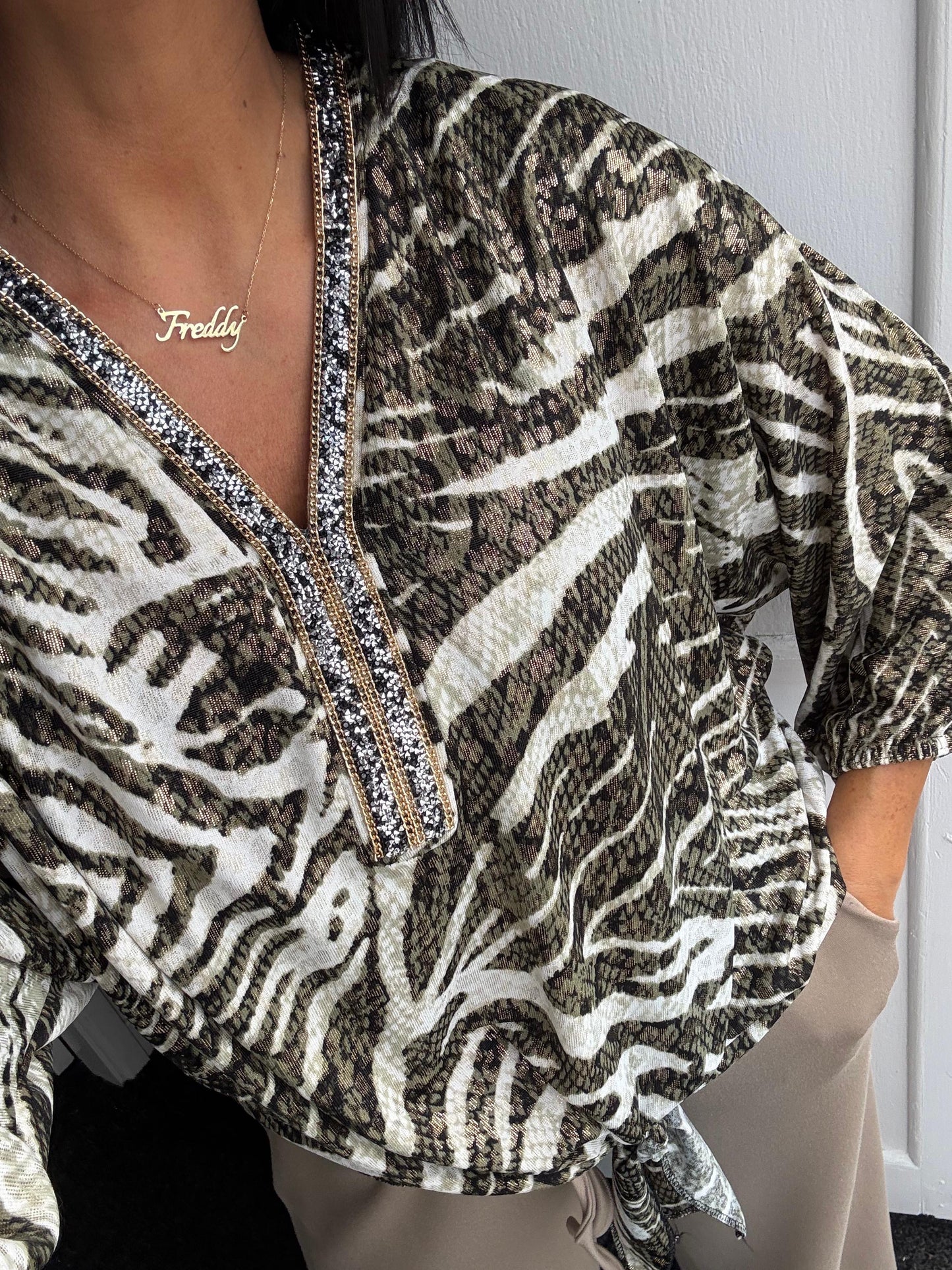 Valerie Zebra Top