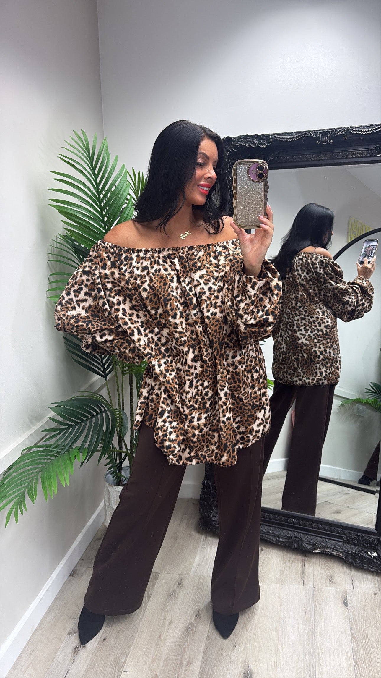 Leopard Bardot Top/dress