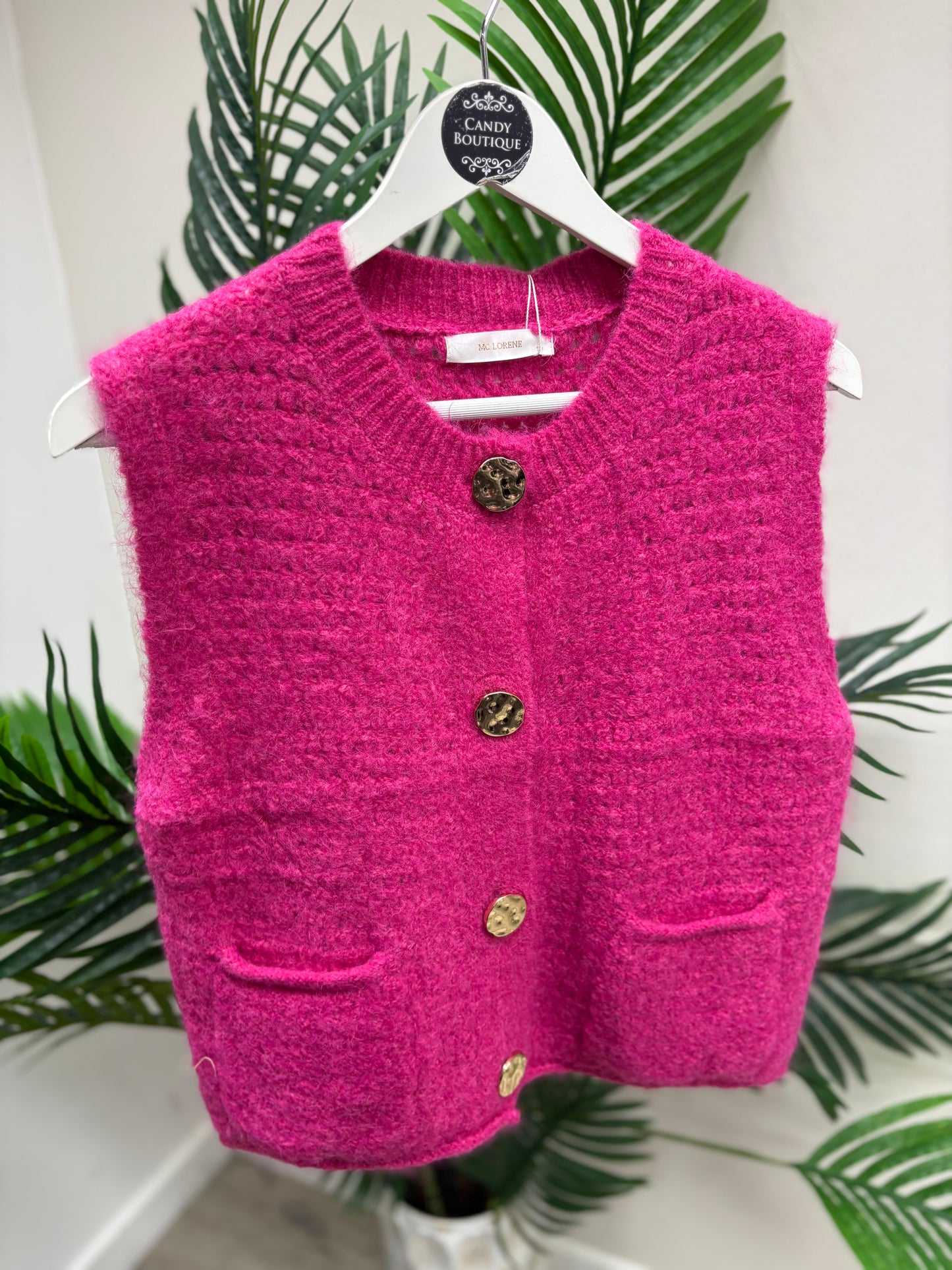 Shakira Button Top - Pink