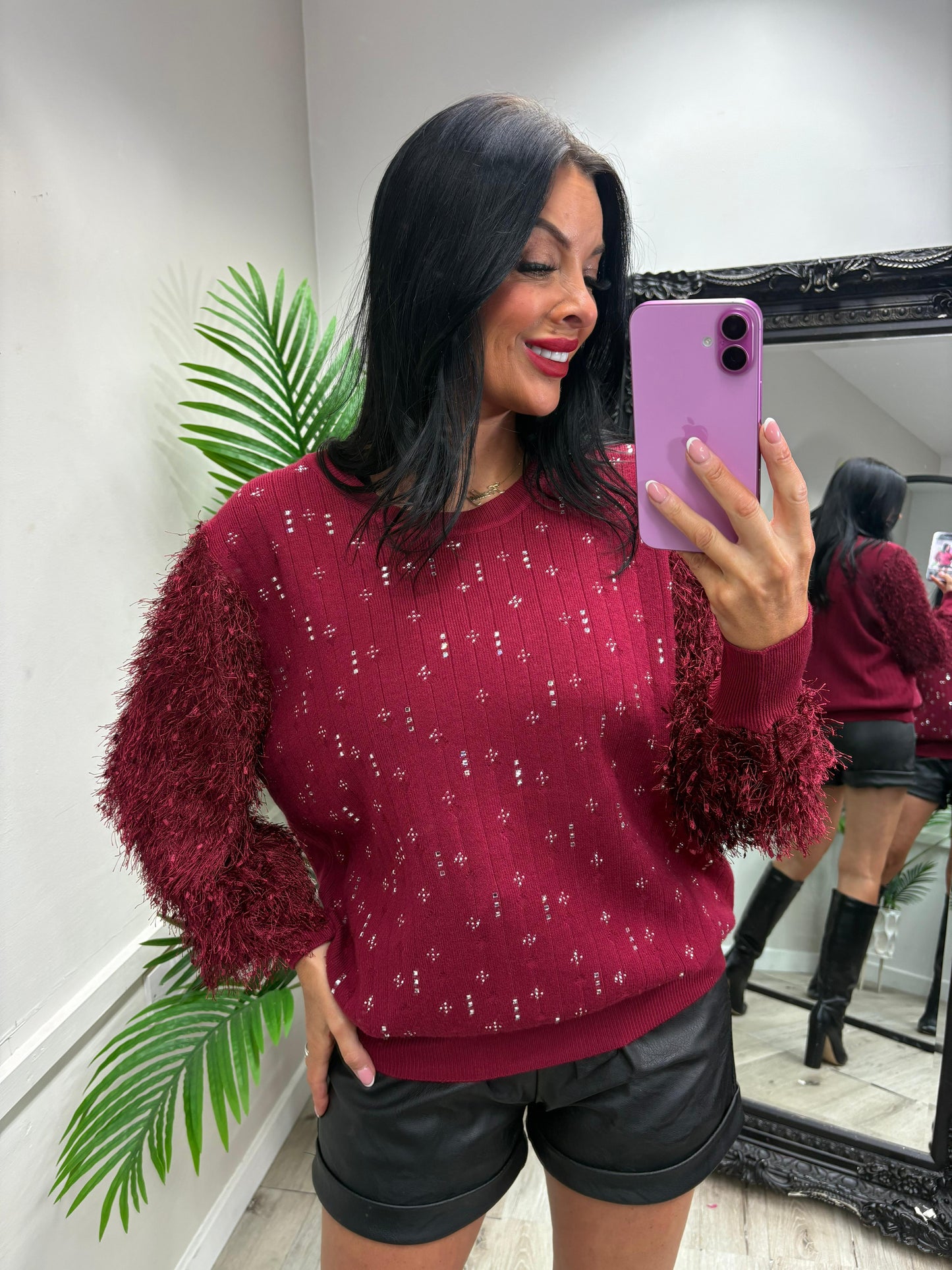 Amber Jumper - Wine