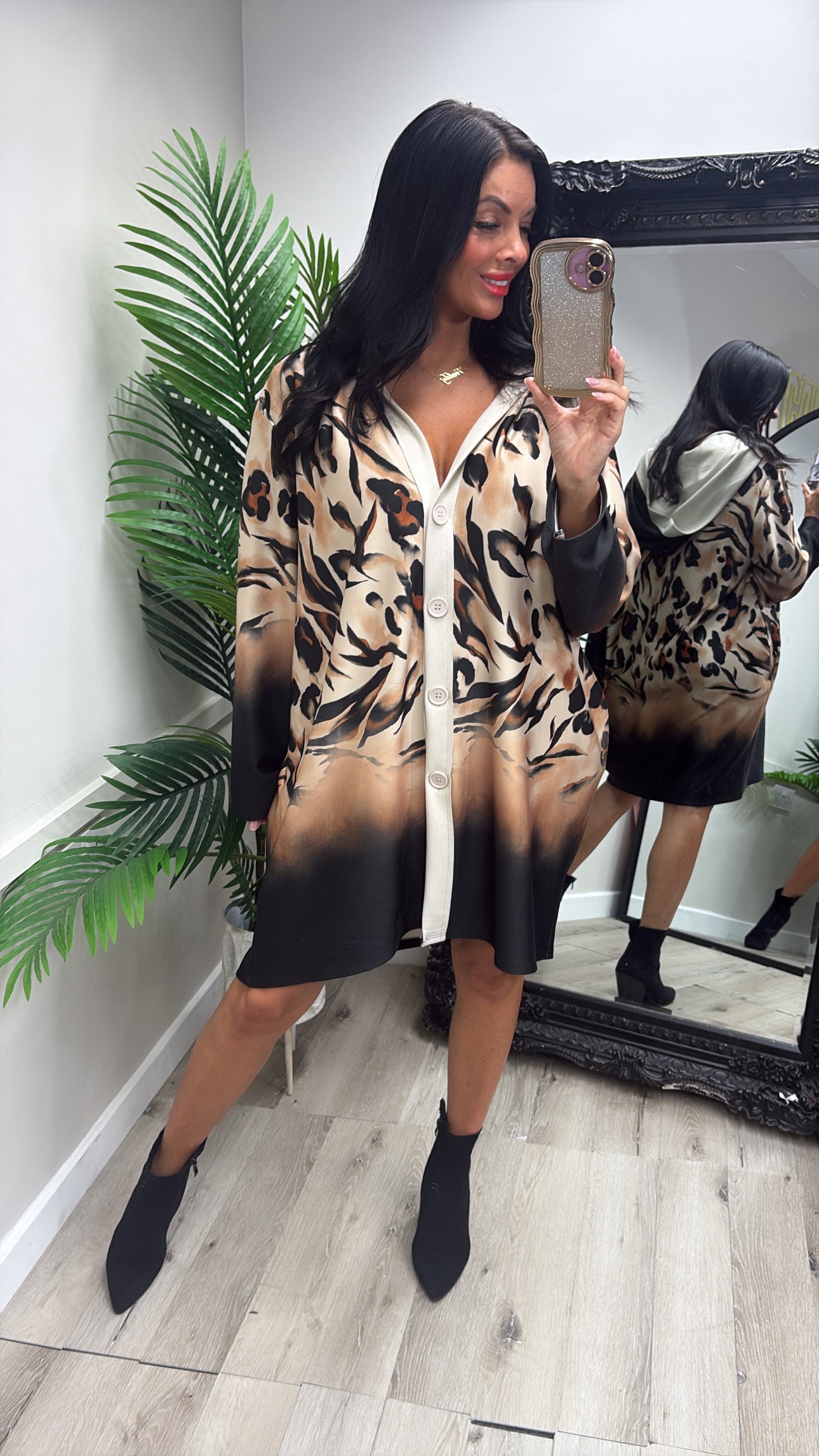 Leona Oversized Leopard jacket