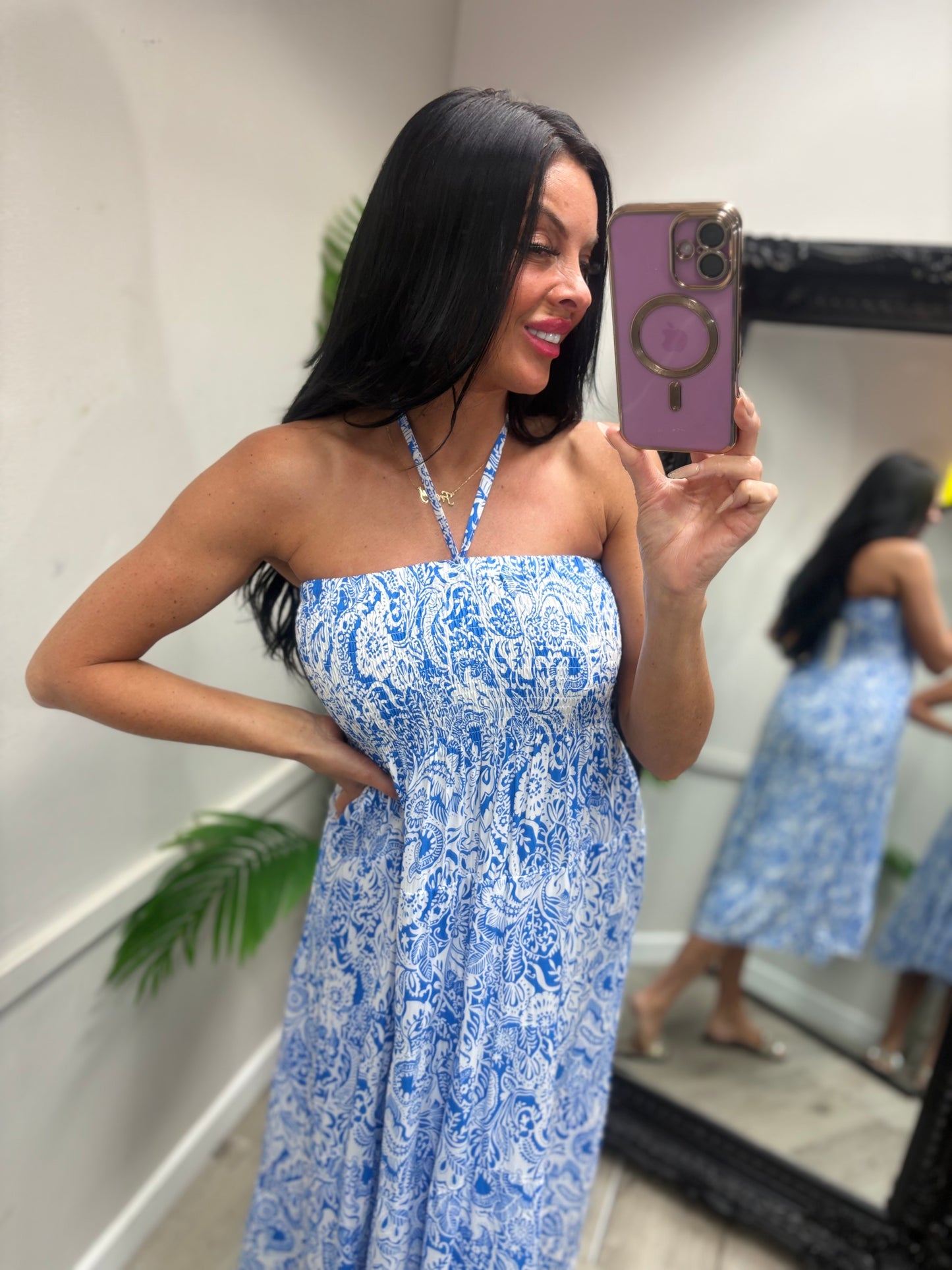 Magic Midi Dress - Blue