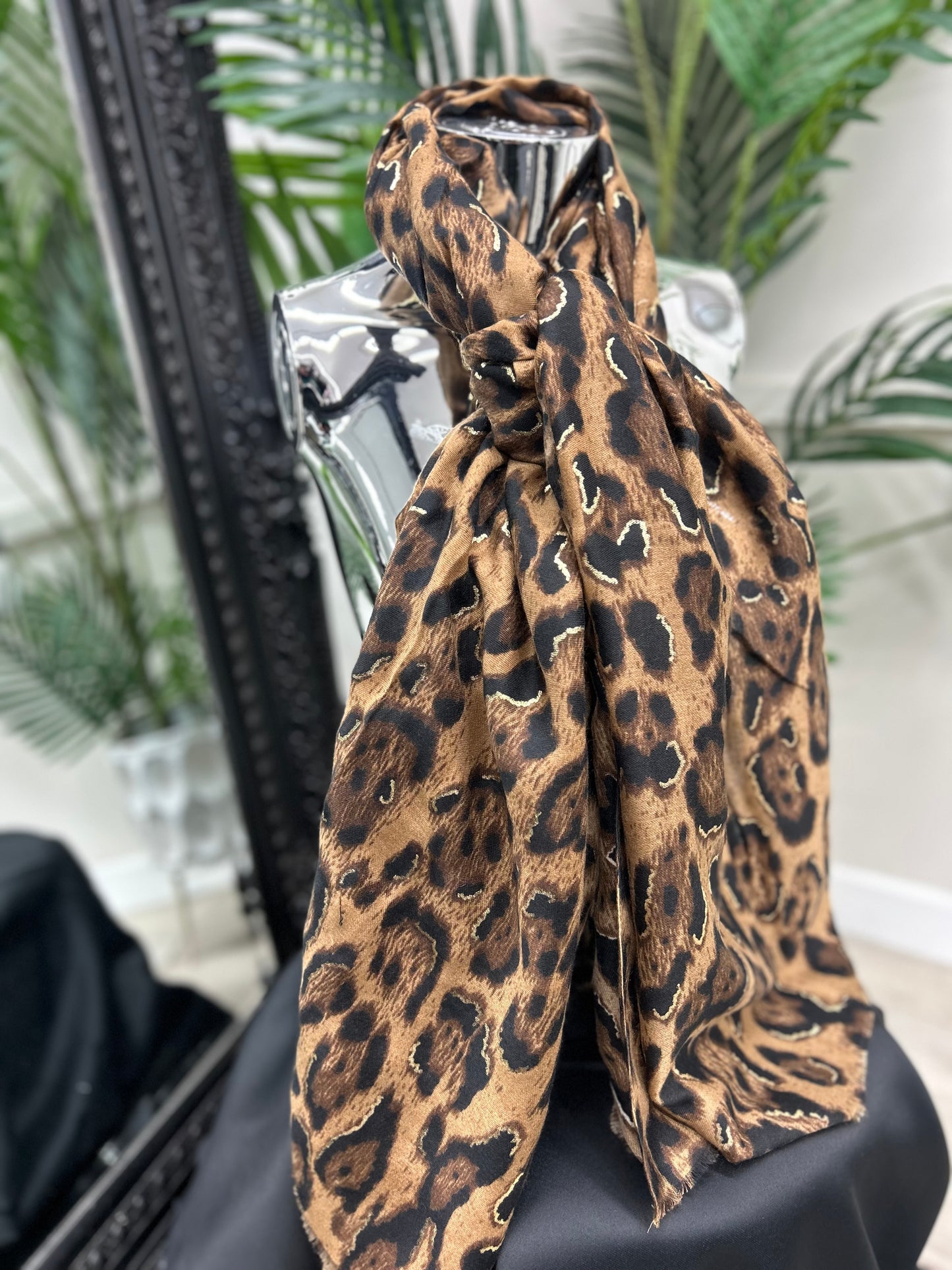 Leopard Golden Scarf