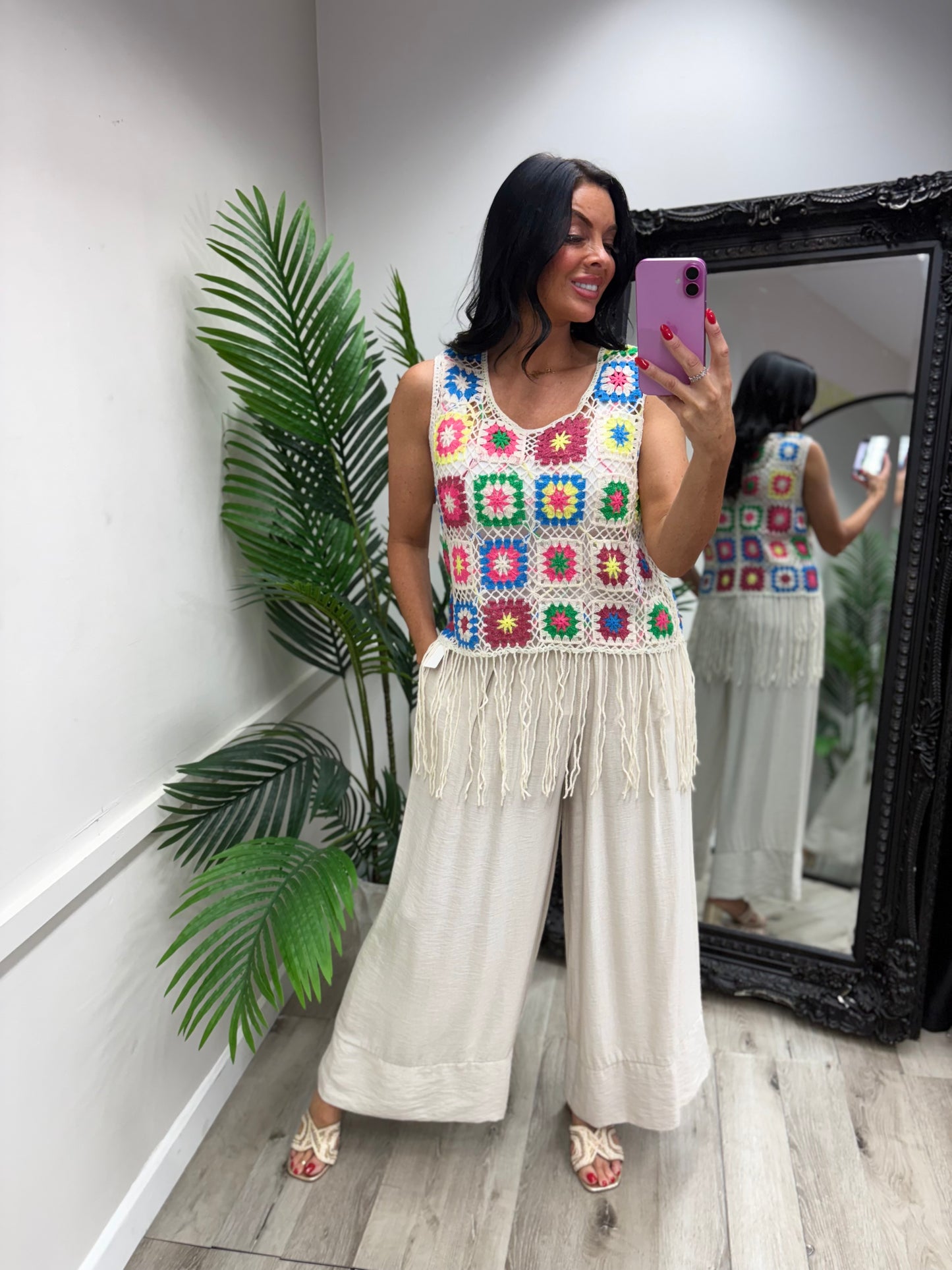 Mabel Tassel Top - White