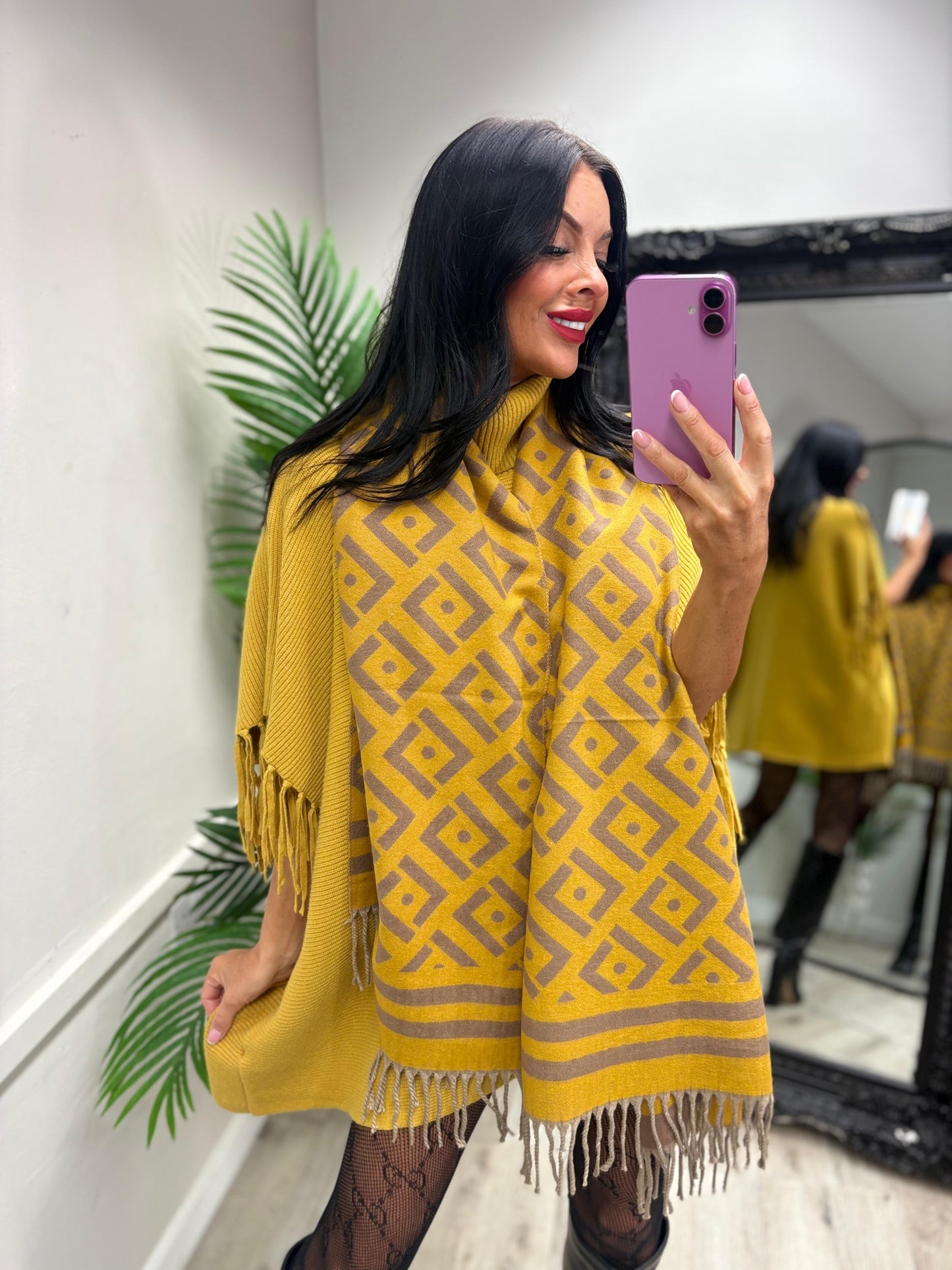 Mustard Tassel Scarf