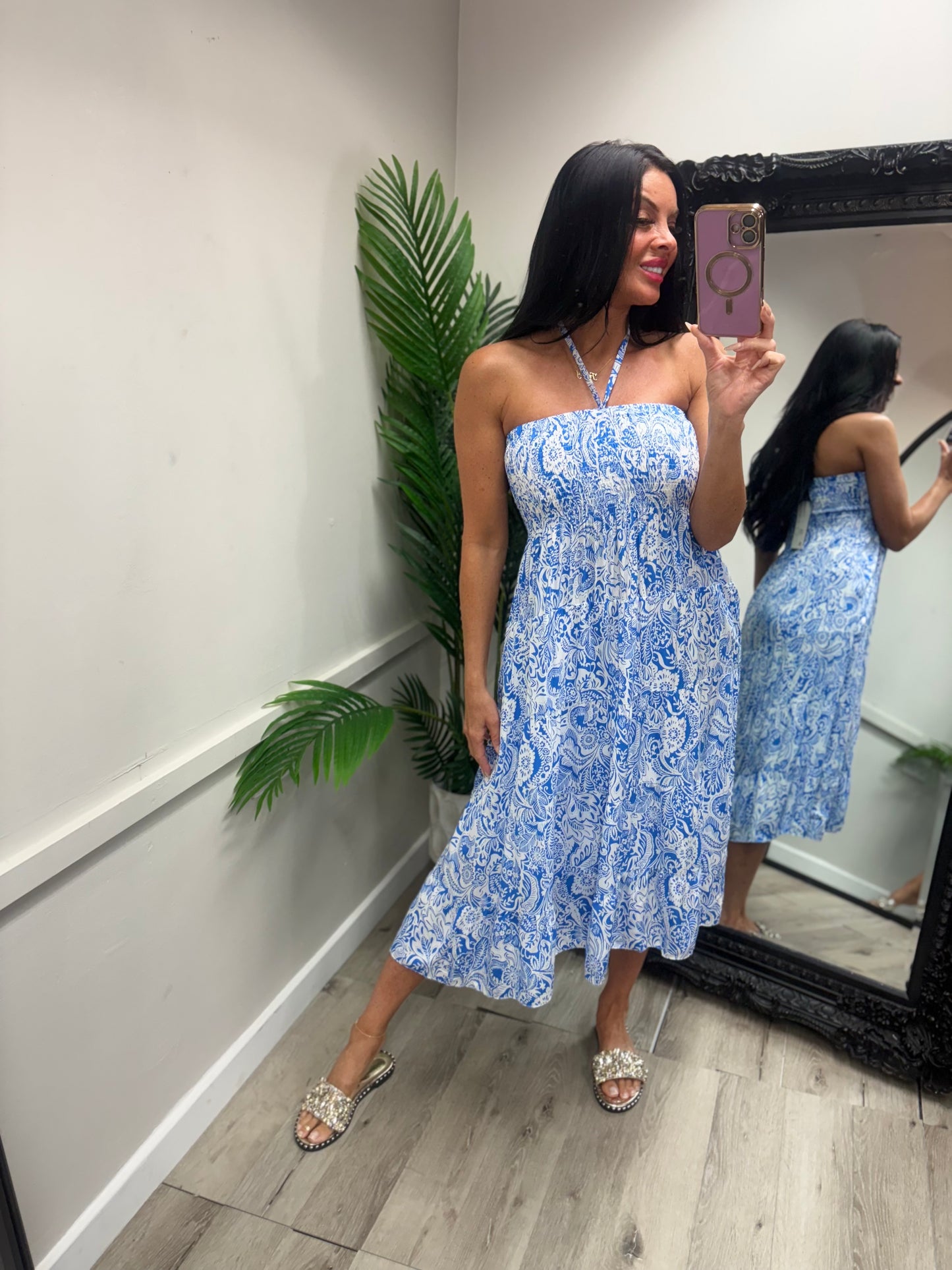 Magic Midi Dress - Blue