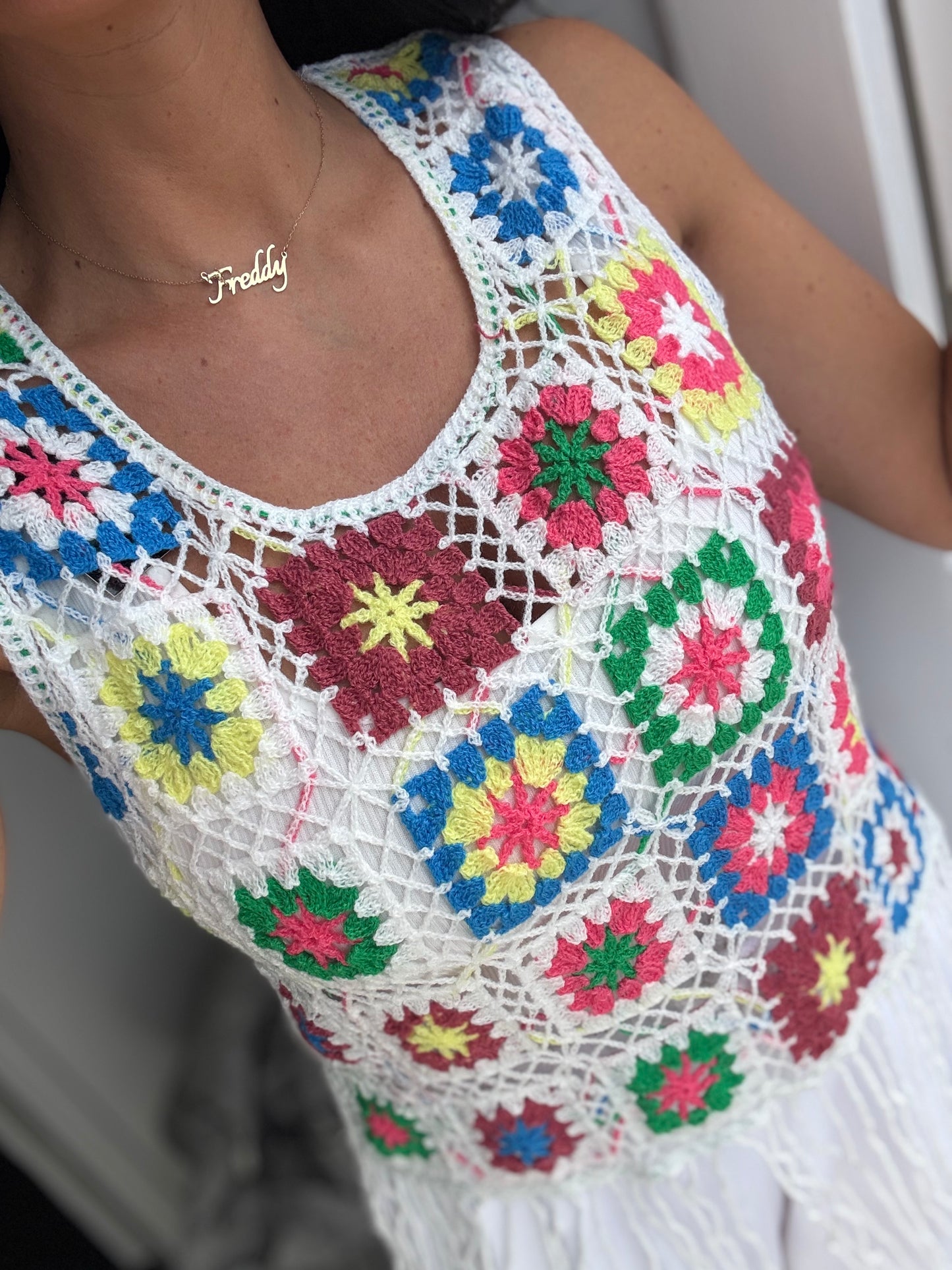 Mabel Tassel Top - White