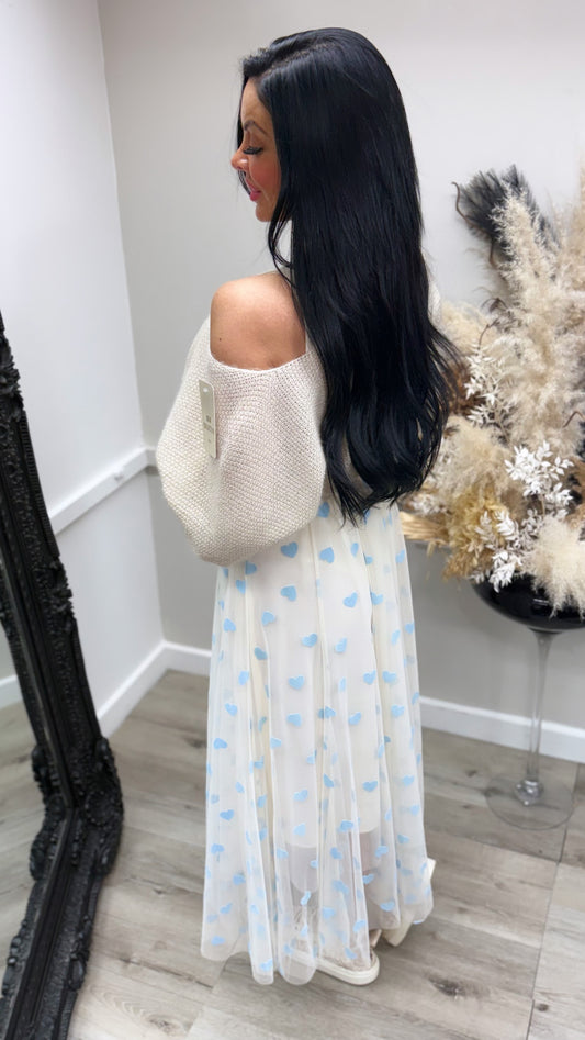 Heart Skirt - Blue