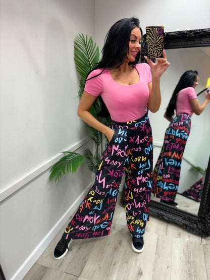 Graffiti Trousers - Black