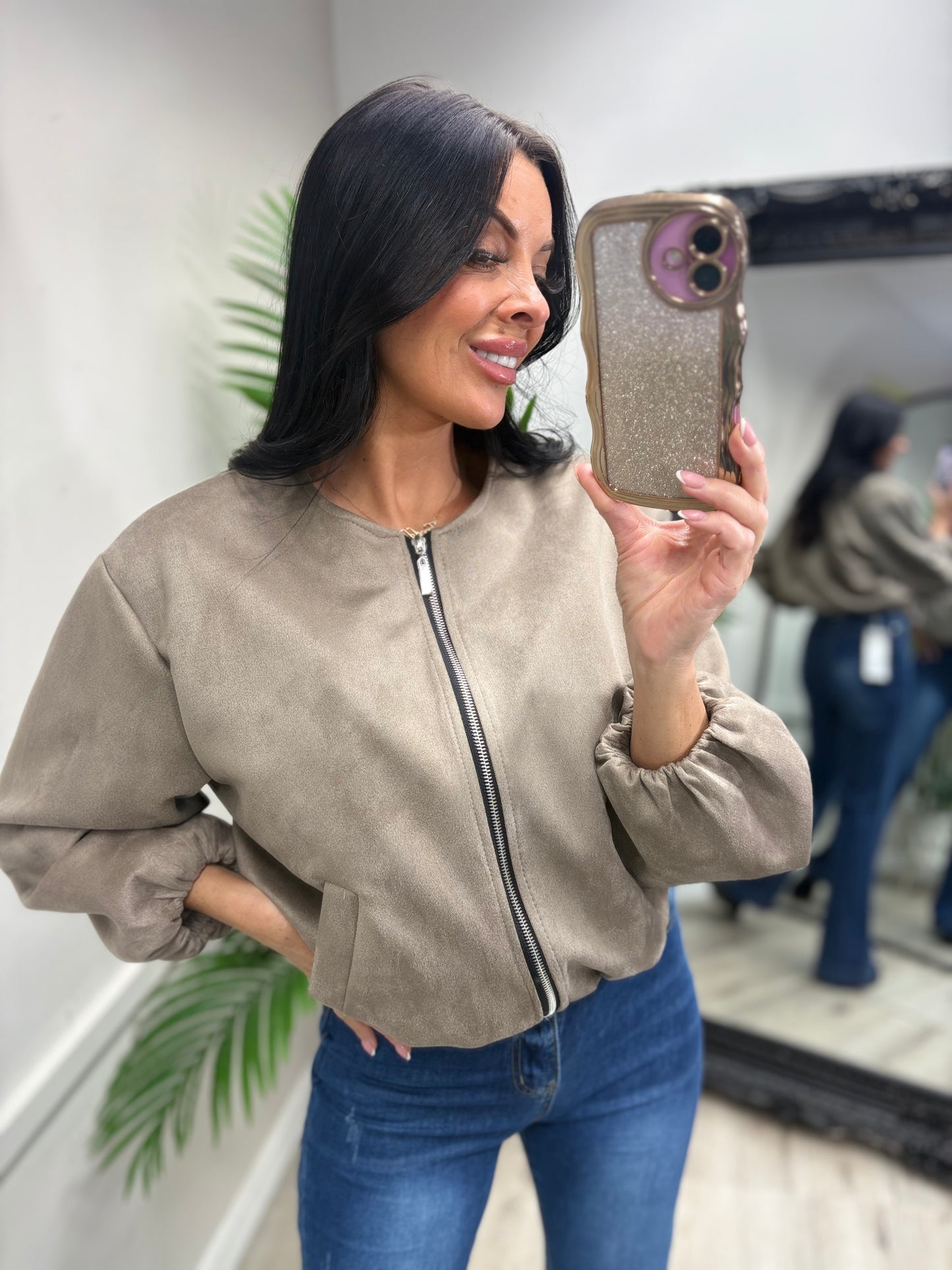 Danielle Bomber Jacket - Mocha