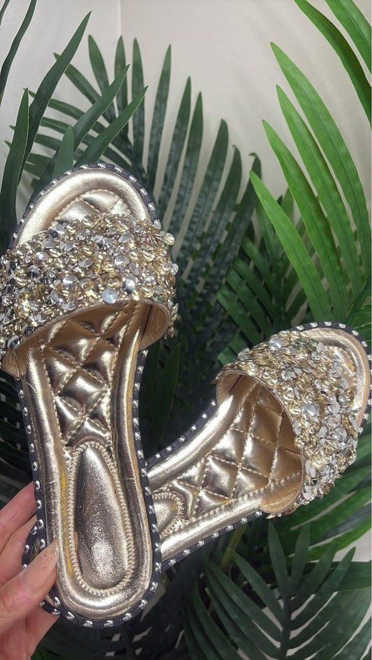 Gold Crystal Mules