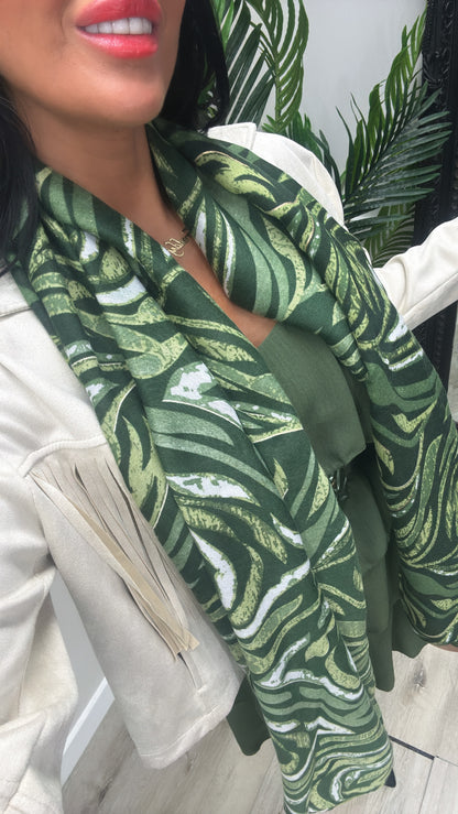 Khaki Swirl Scarf