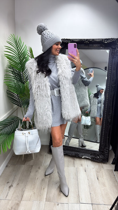 Bling Jumper Dress - Grey