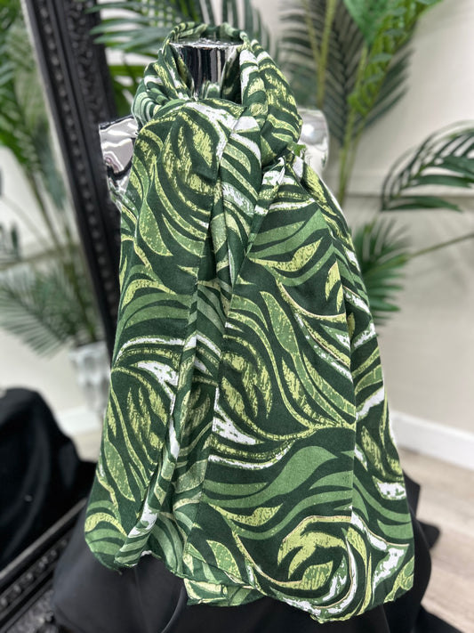 Khaki Swirl Scarf