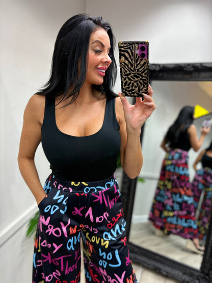 Graffiti Trousers - Black