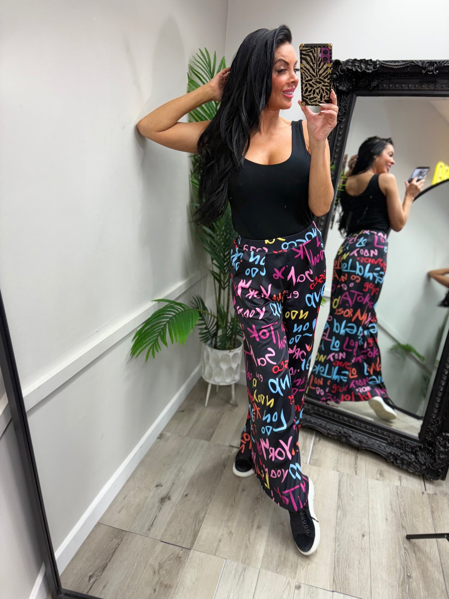 Graffiti Trousers - Black