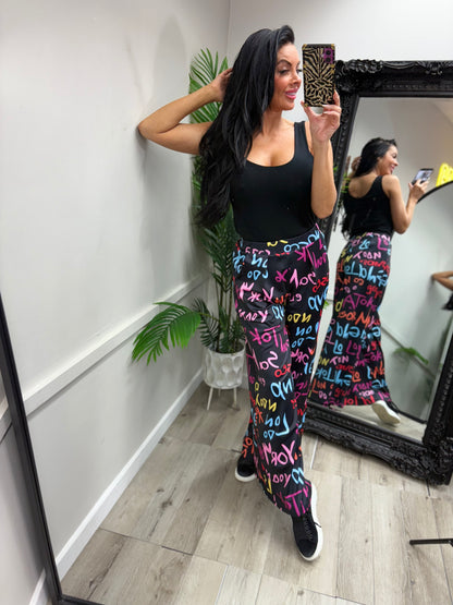 Graffiti Trousers - Black