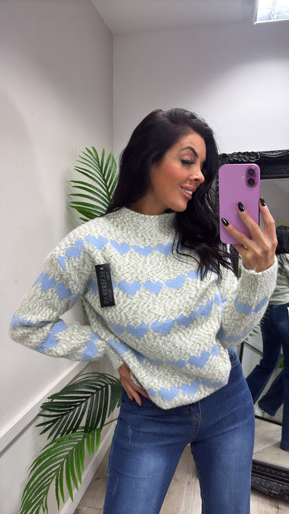 Heart Jumpers - Lime