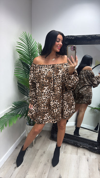 Leopard Bardot Top/dress
